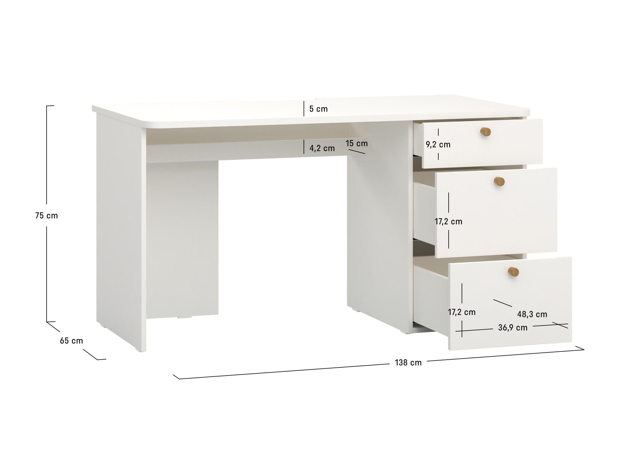 Íróasztal Tornolo 132 (Jobb)