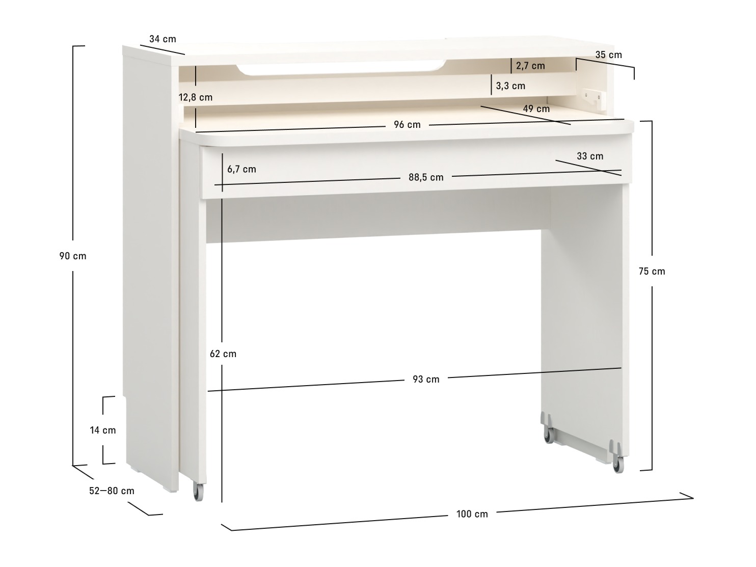 Íróasztal Tornolo 134