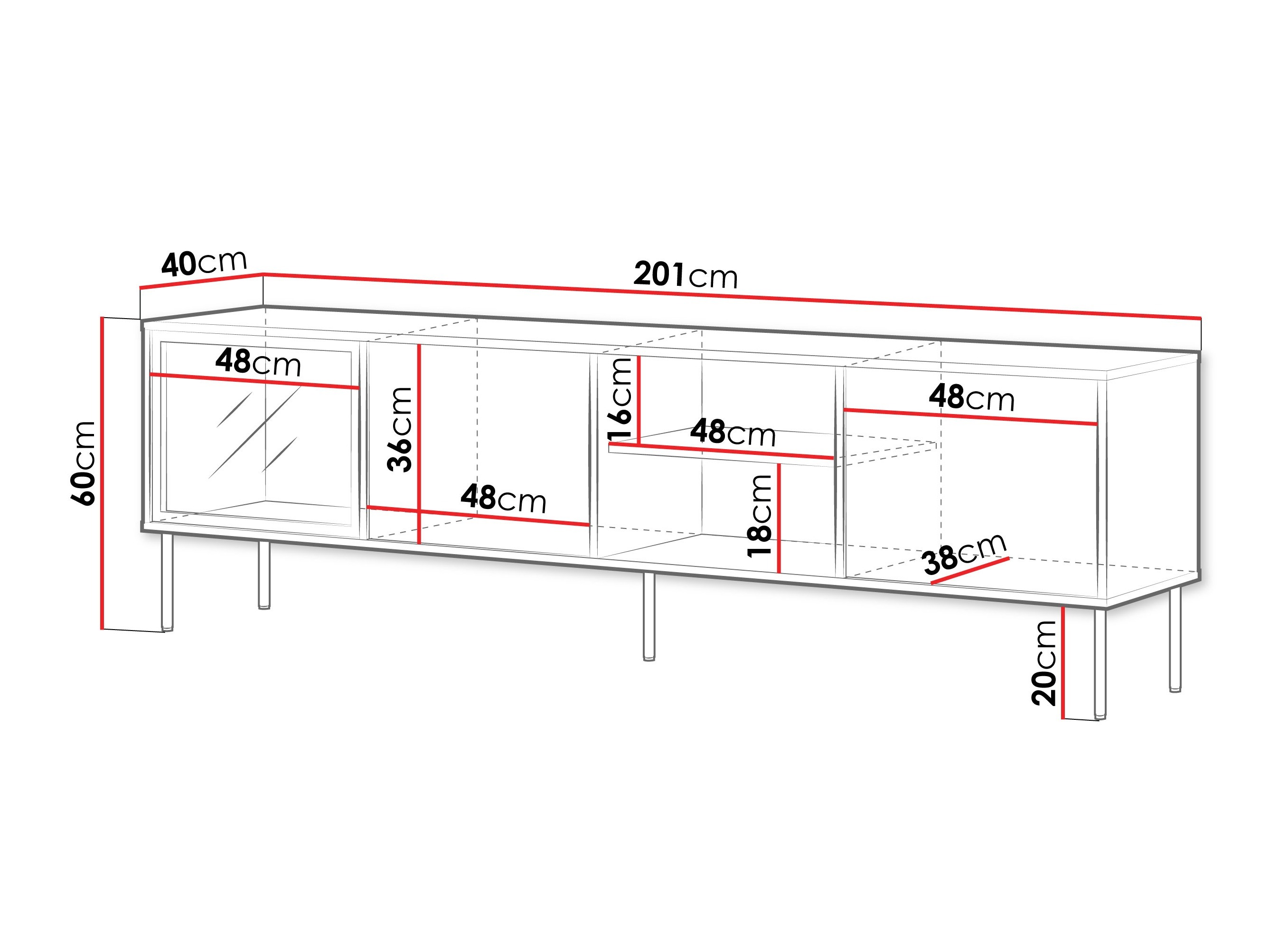 TV-állvány Merevai 103 (Kasmír)