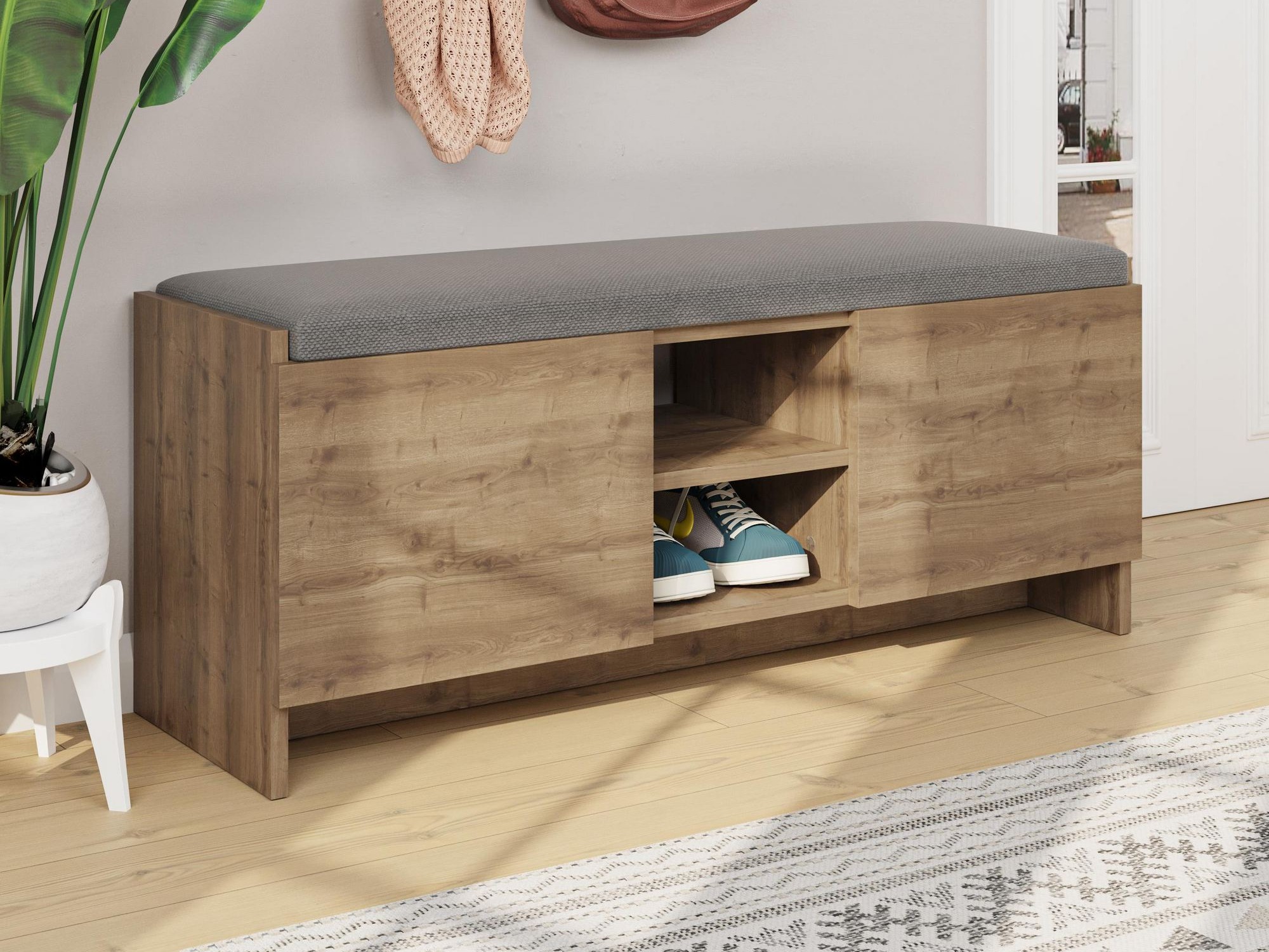 Cipőtároló Kailua 1047 (Sötét tölgy)