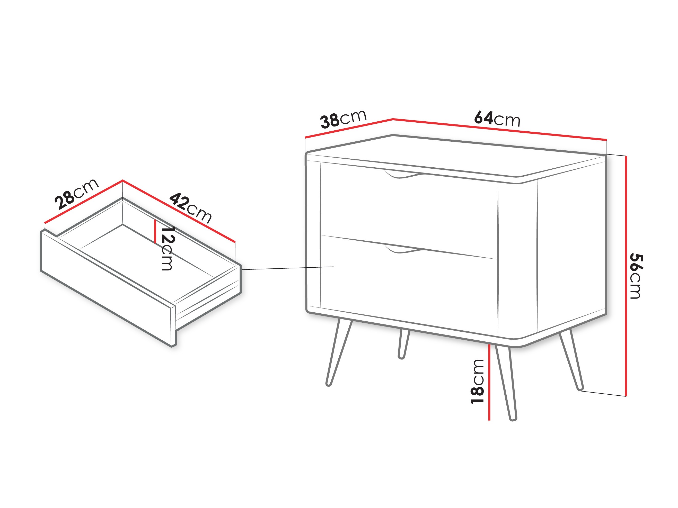 Éjjeliszekrény Lectum (Bézs)