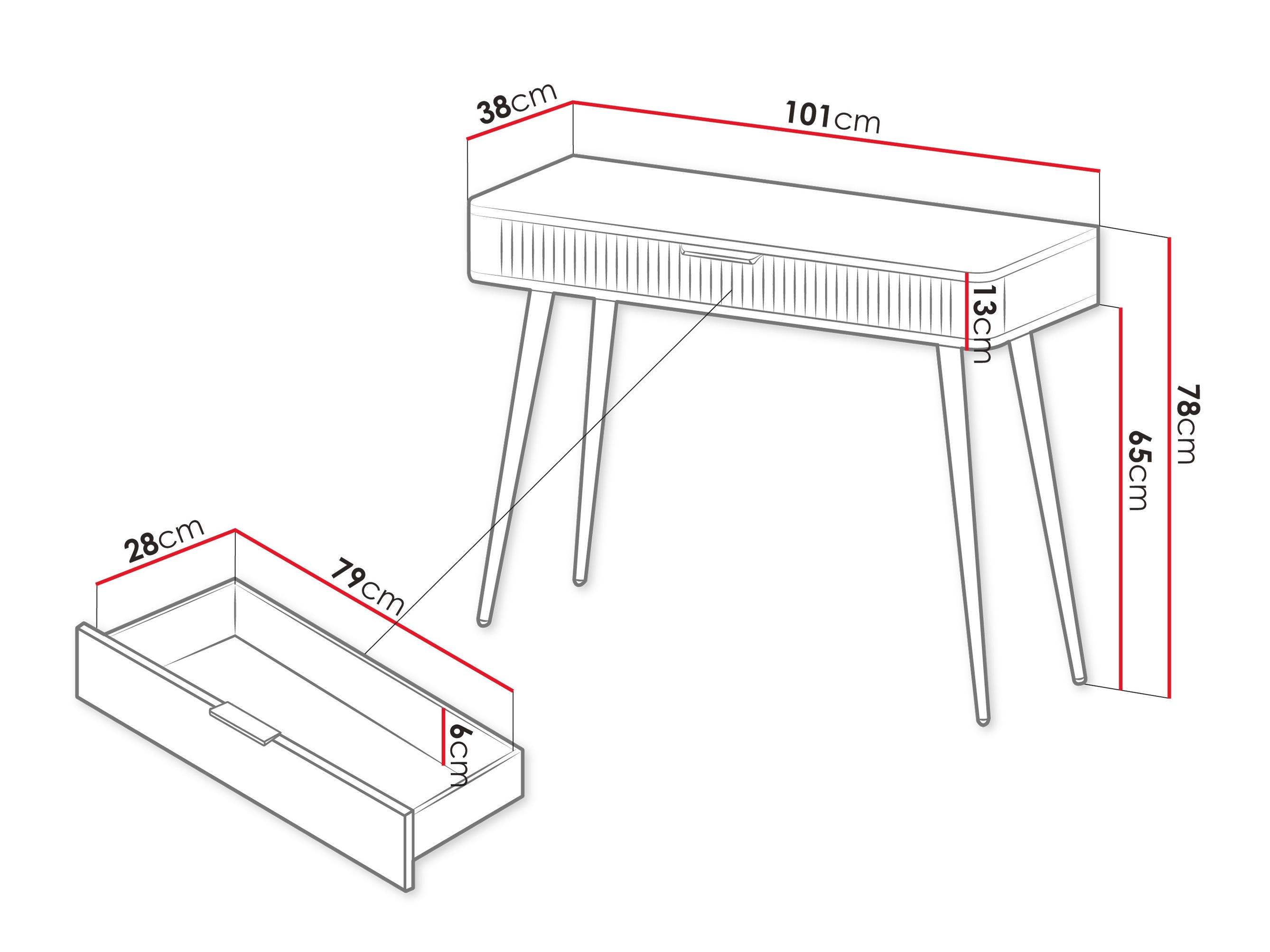 Konzolasztal Lectum (Bézs)