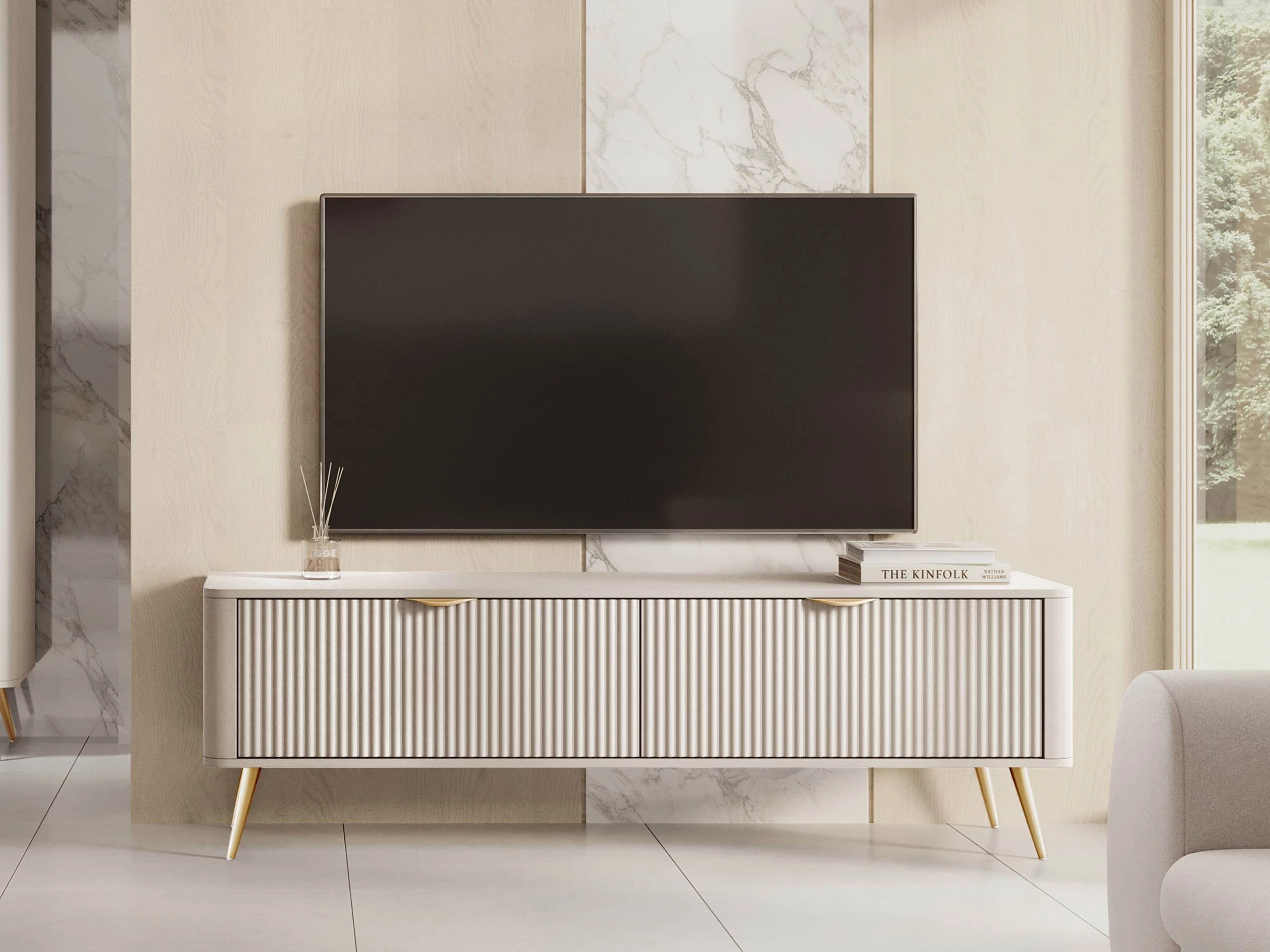 TV-állvány Lectum (Bézs)