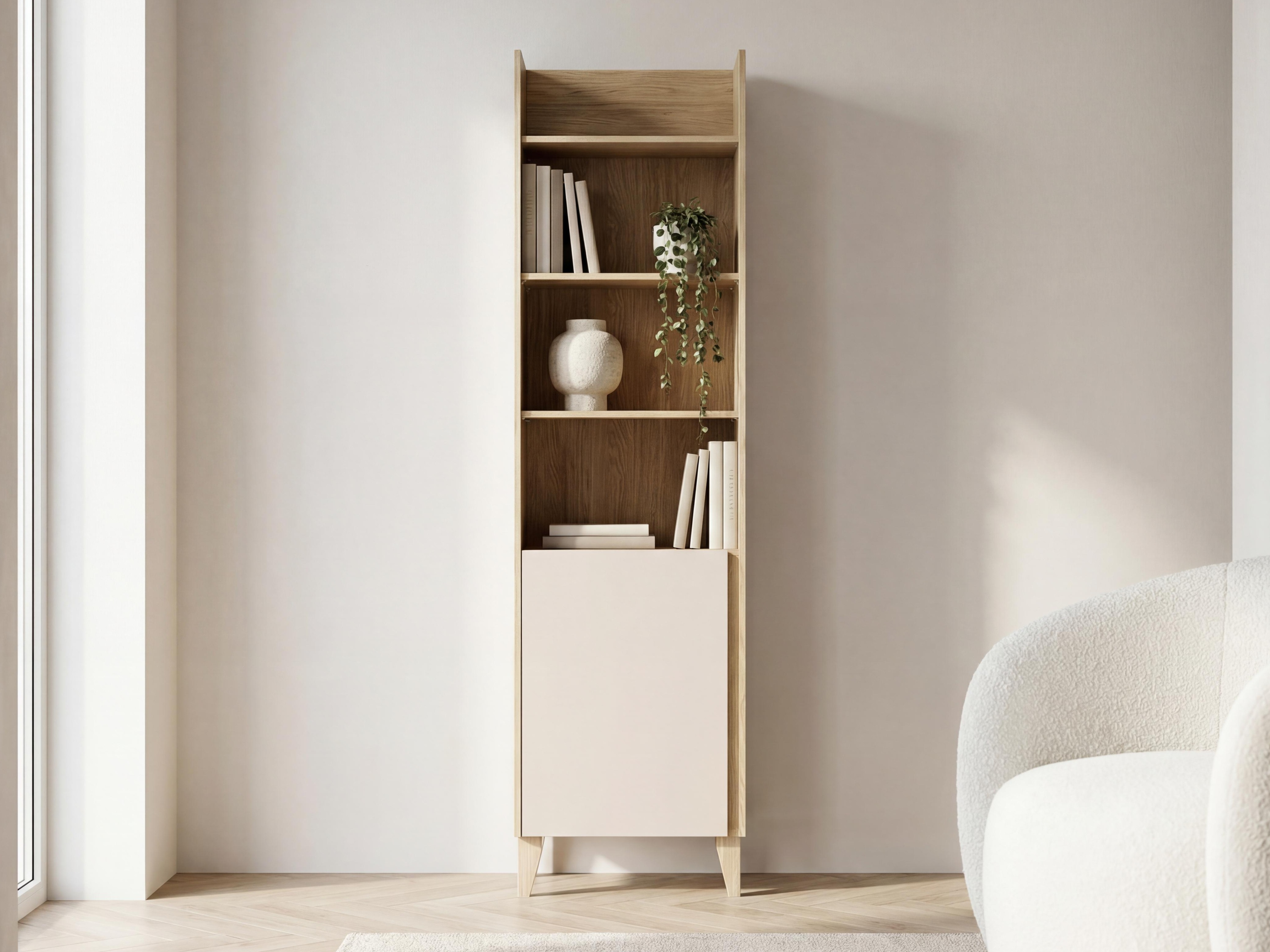 Könyvespolc Velrome 103 (Tölgy + Bézs)