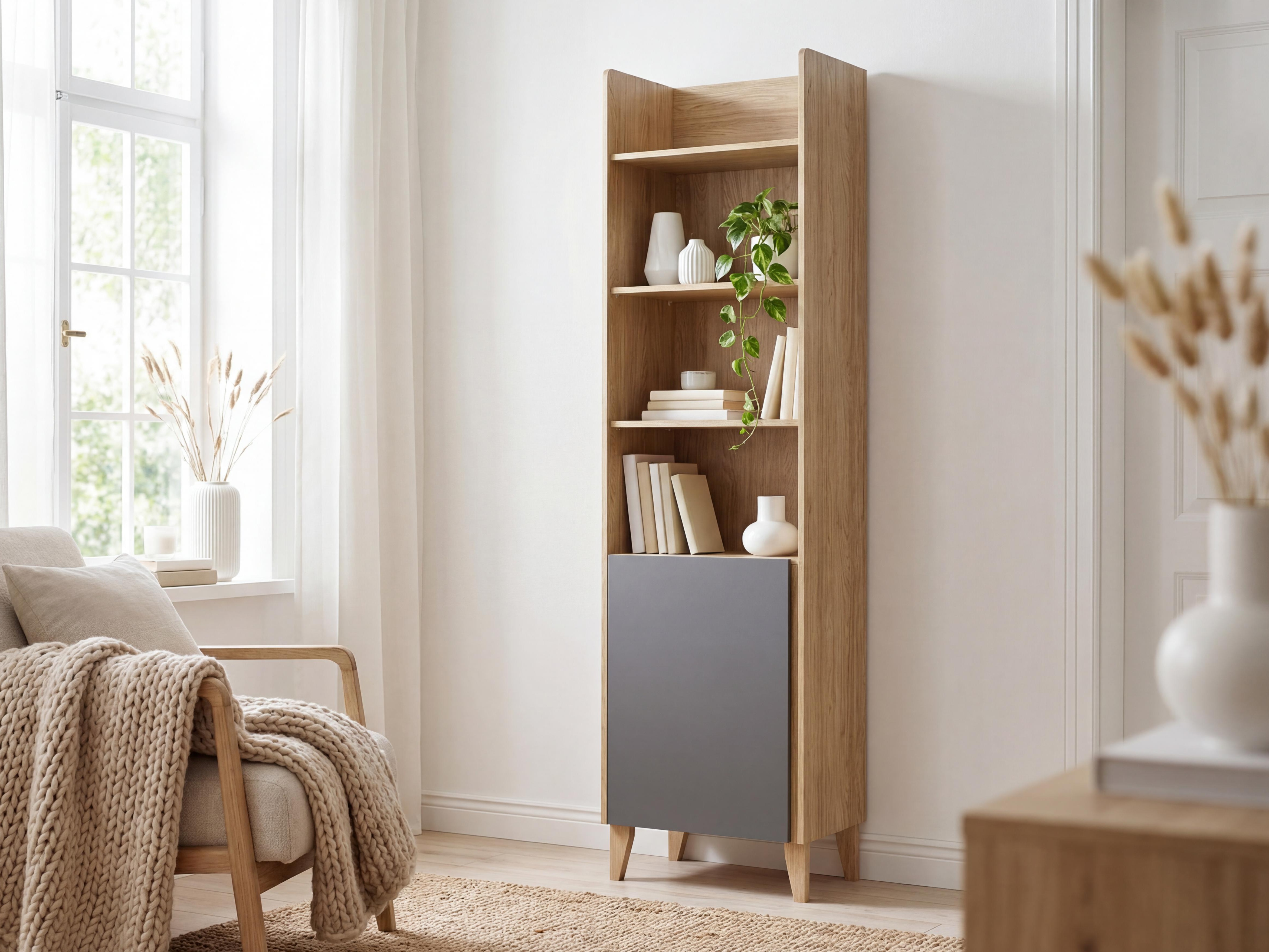 Könyvespolc Velrome 103 (Tölgy + Grafit)