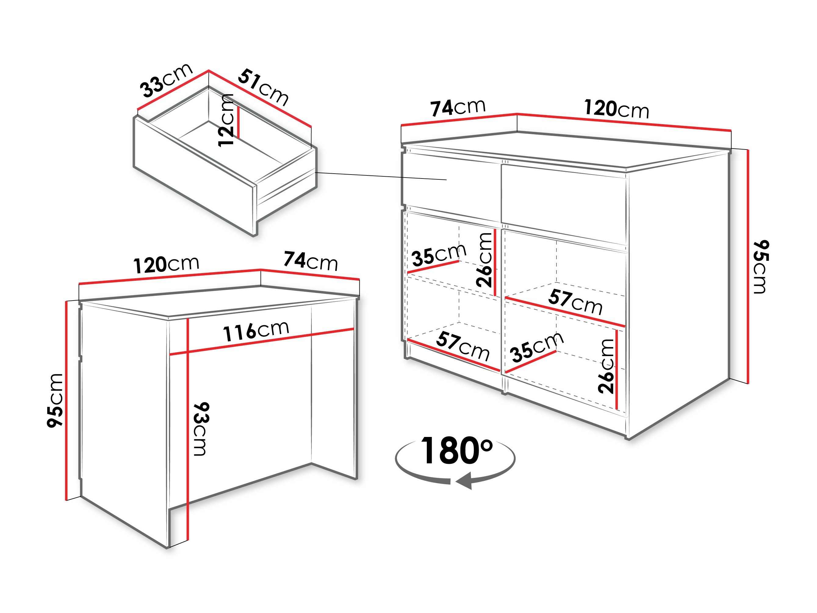 Konyhasziget Comfivo Cantal (Fehér)