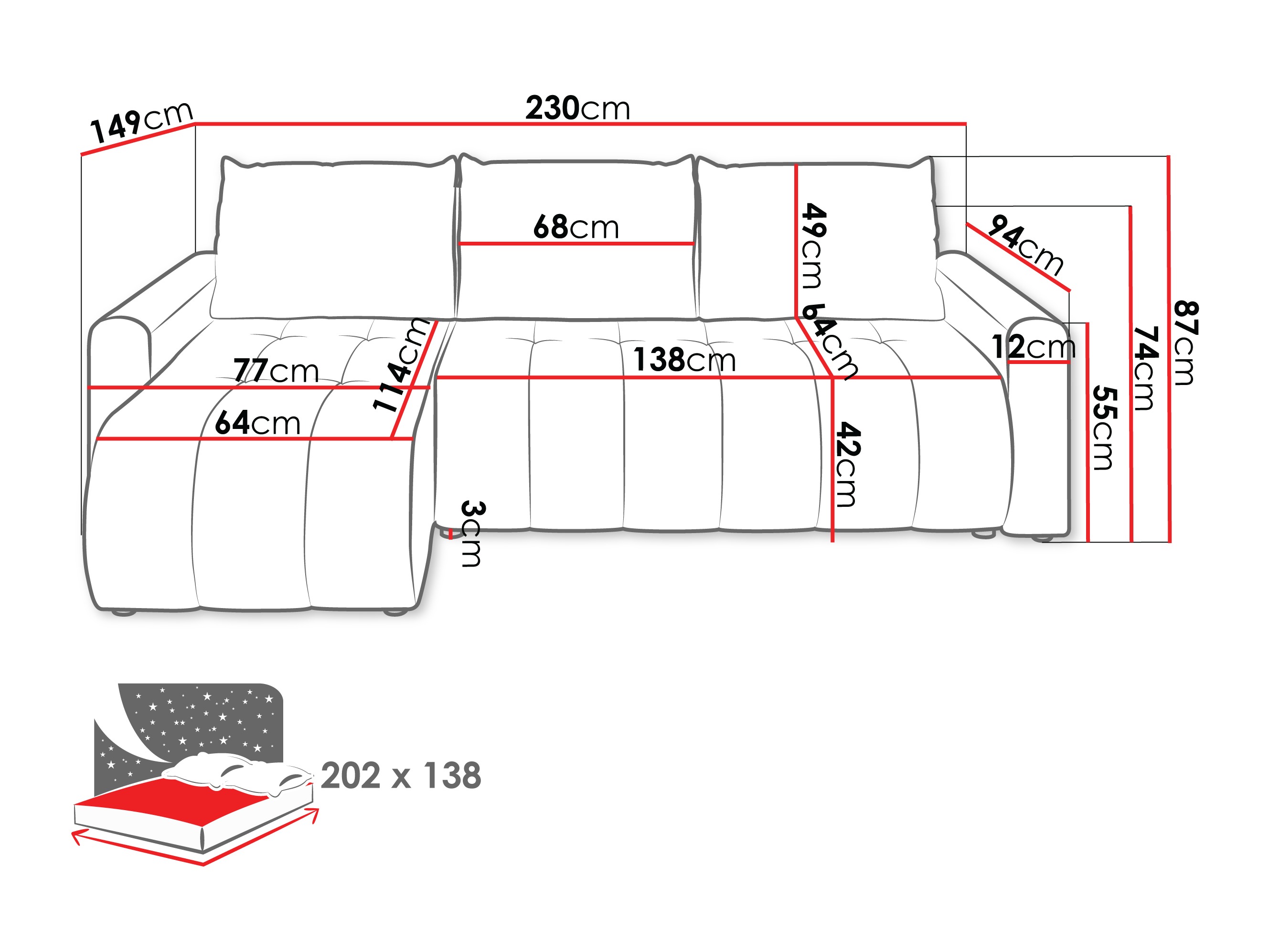 Sarokkanapé Specio (Polo 872)