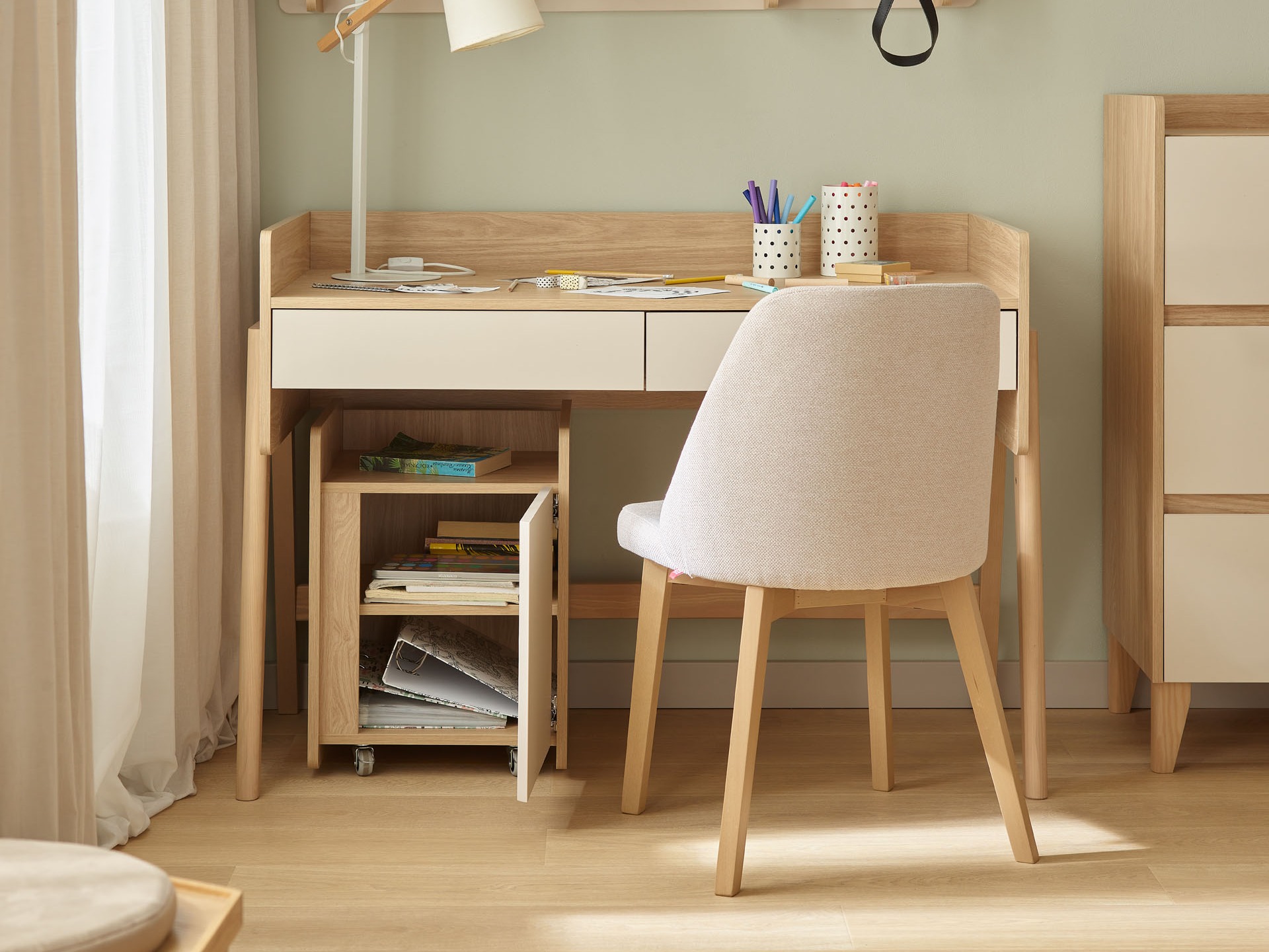 Szekrény Velrome 102 (Tölgy + Bézs)