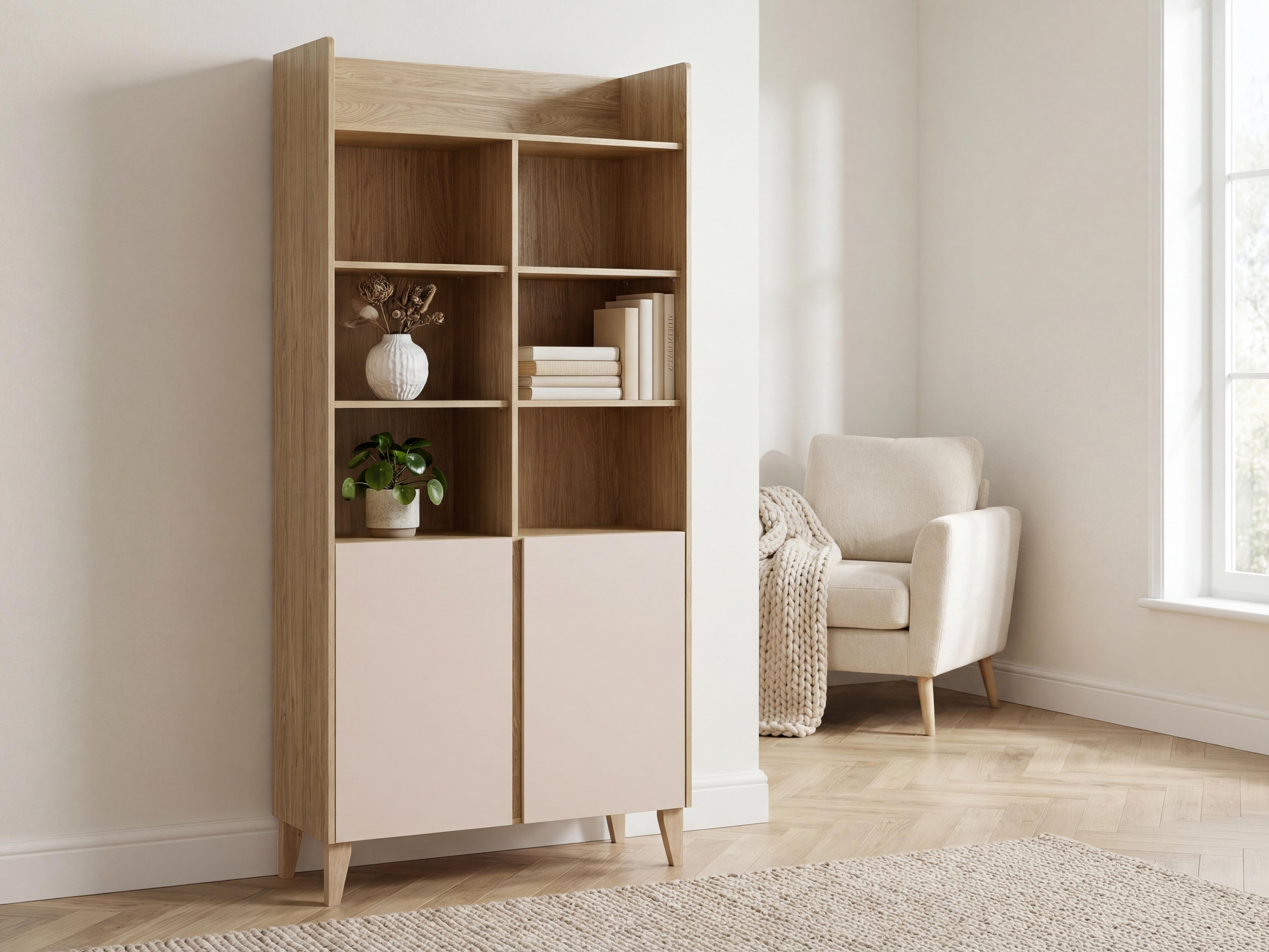 Könyvespolc Velrome 104 (Tölgy + Bézs)