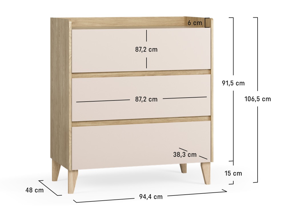 Komód Velrome 105 (Tölgy)