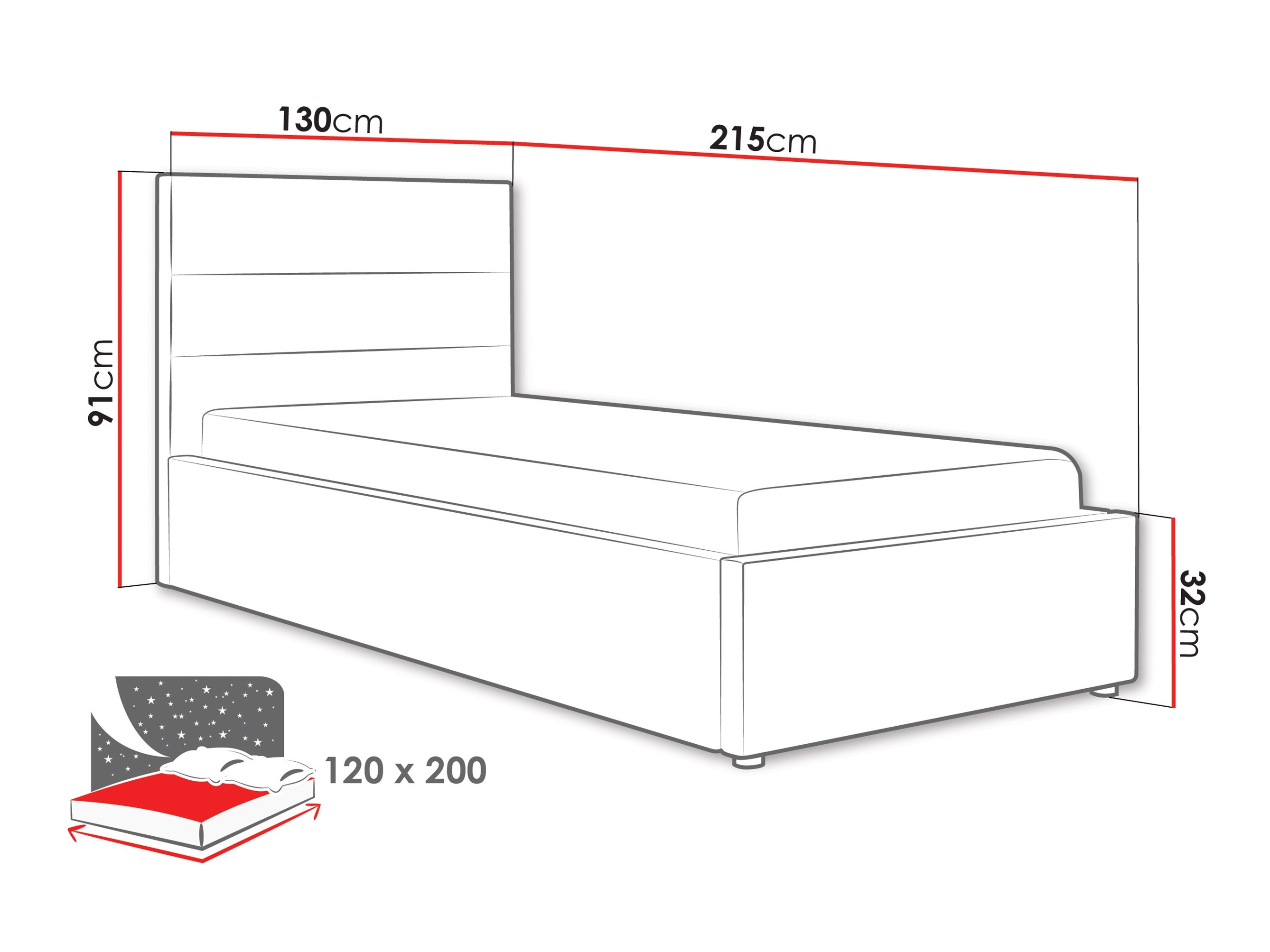 Ágy Comfivo Fabos II (Hlr 19)