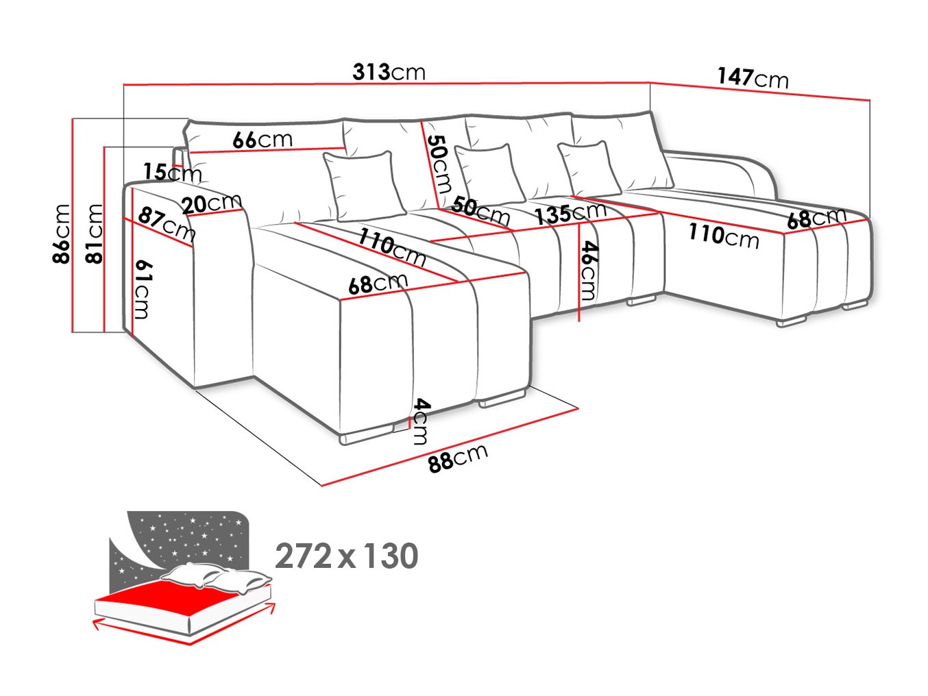 Sarokkanapé Arvada 122 (Lambi 08)