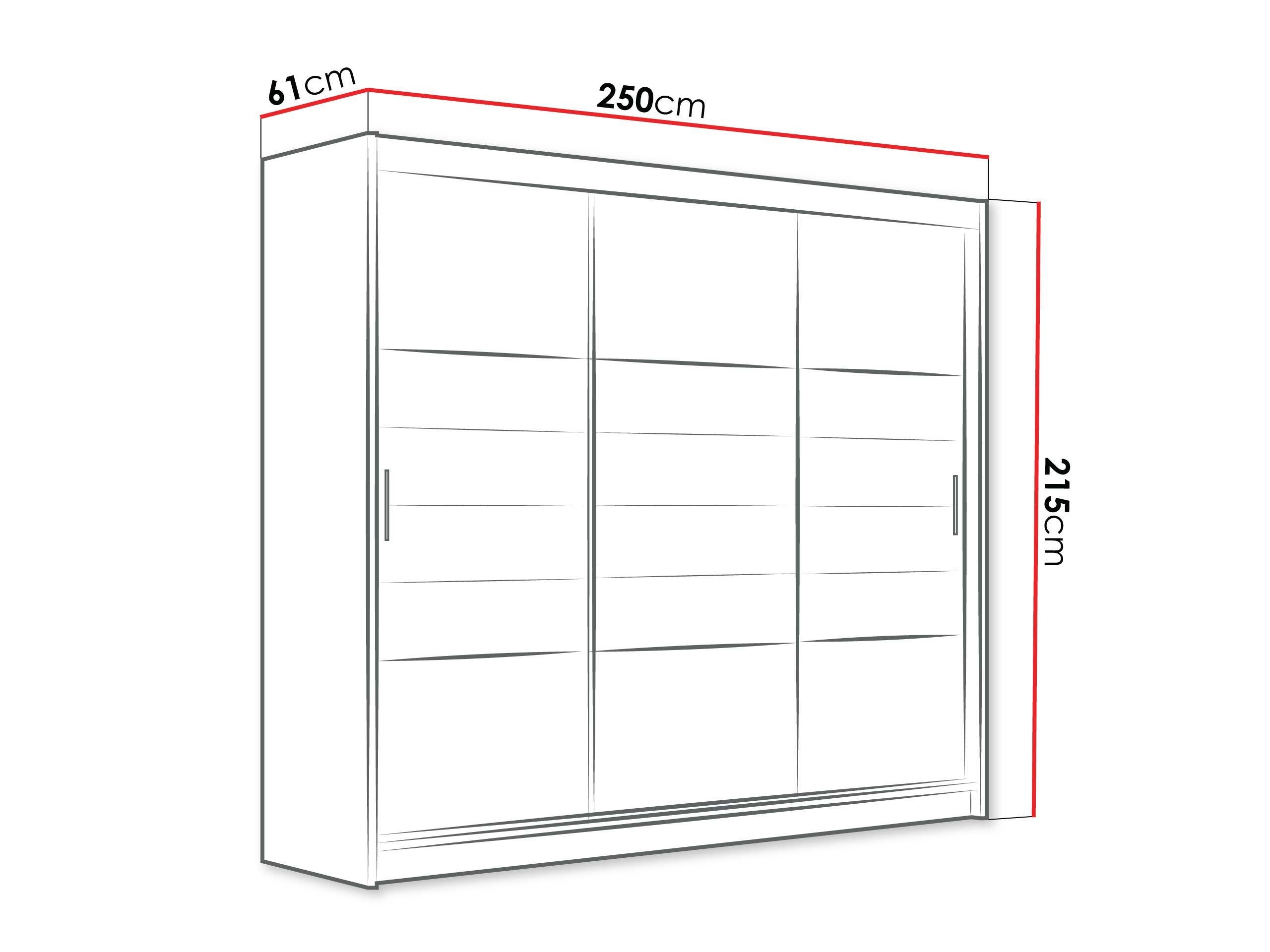 Gardróbszekrény Honolulu 102 (Grafit)