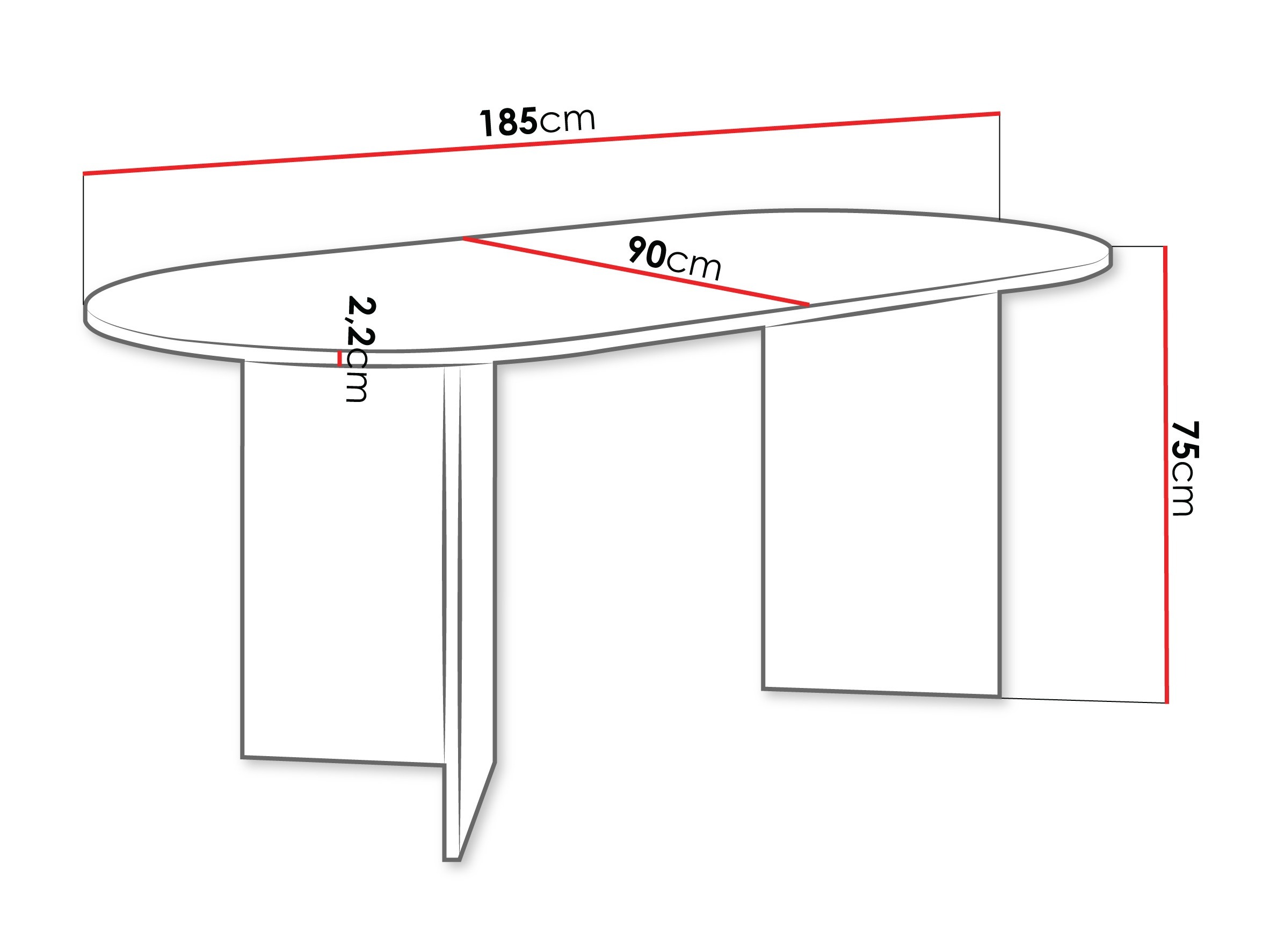 Asztal Comfivo Fungus (Tölgy)