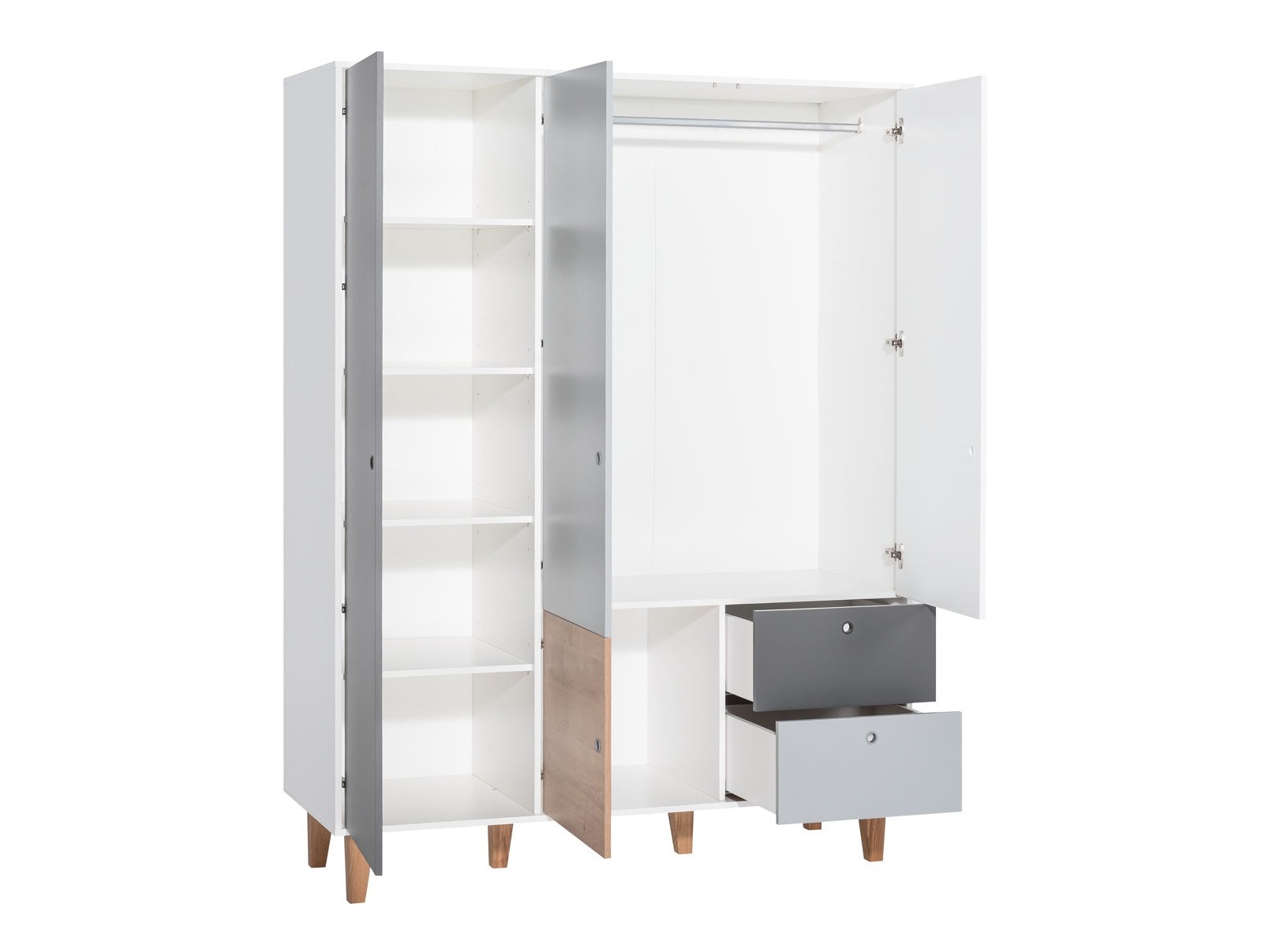 Gardróbszekrény Domfera 101 (Világoskék)