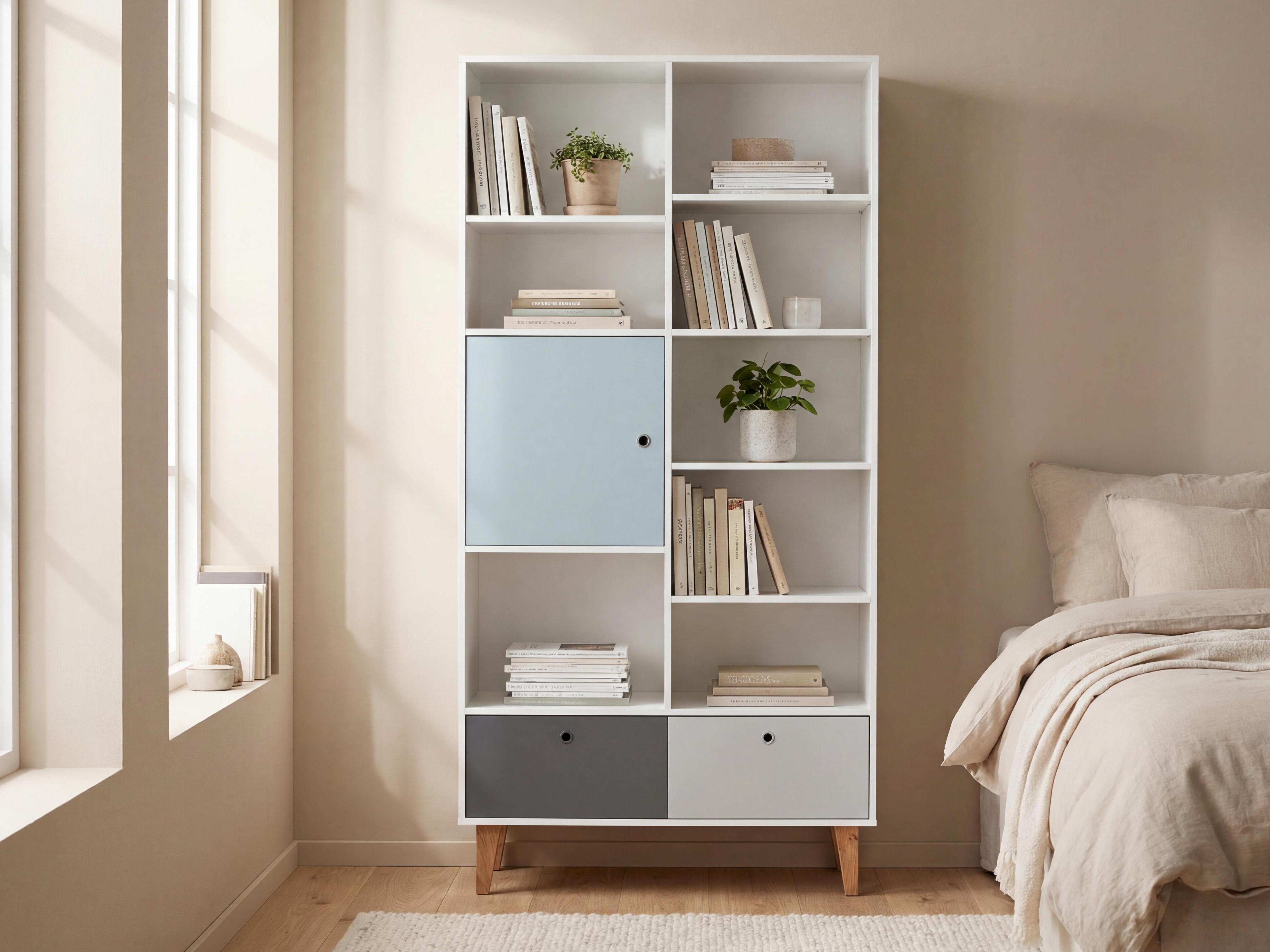 Könyvespolc Domfera 102 (Világoskék)