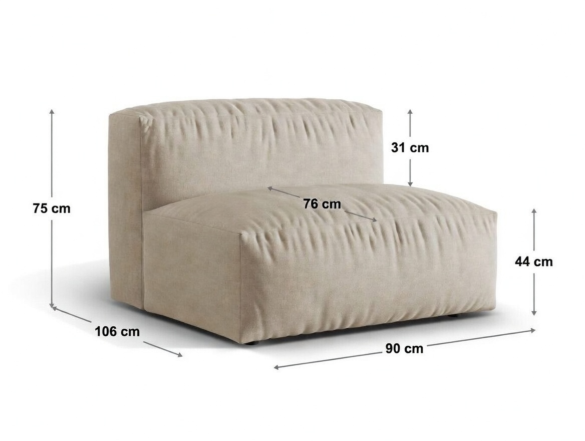 Moduláris fotelek Sorcoro 112 (Boston Black)