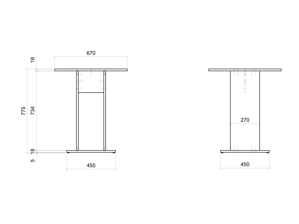 Kisasztal Ontario 225 (Artisan tölgy)