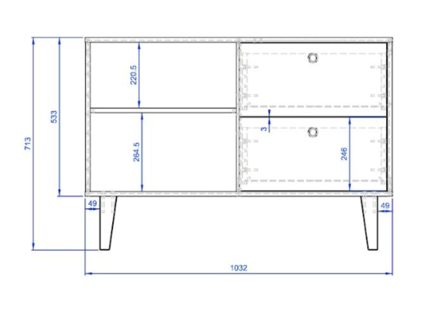 Komód Domfera 104 (Tölgy)