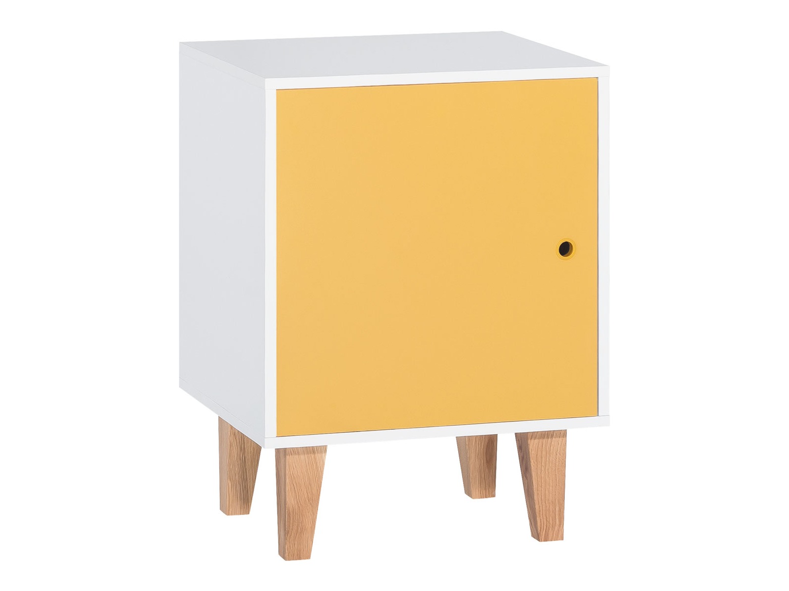 Éjjeliszekrény Domfera 105 (Fehér + Sárga)