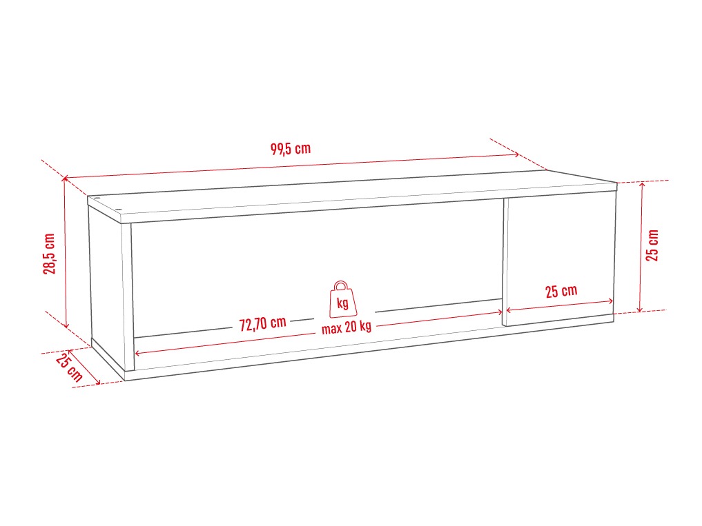 Fali polc Domfera 111