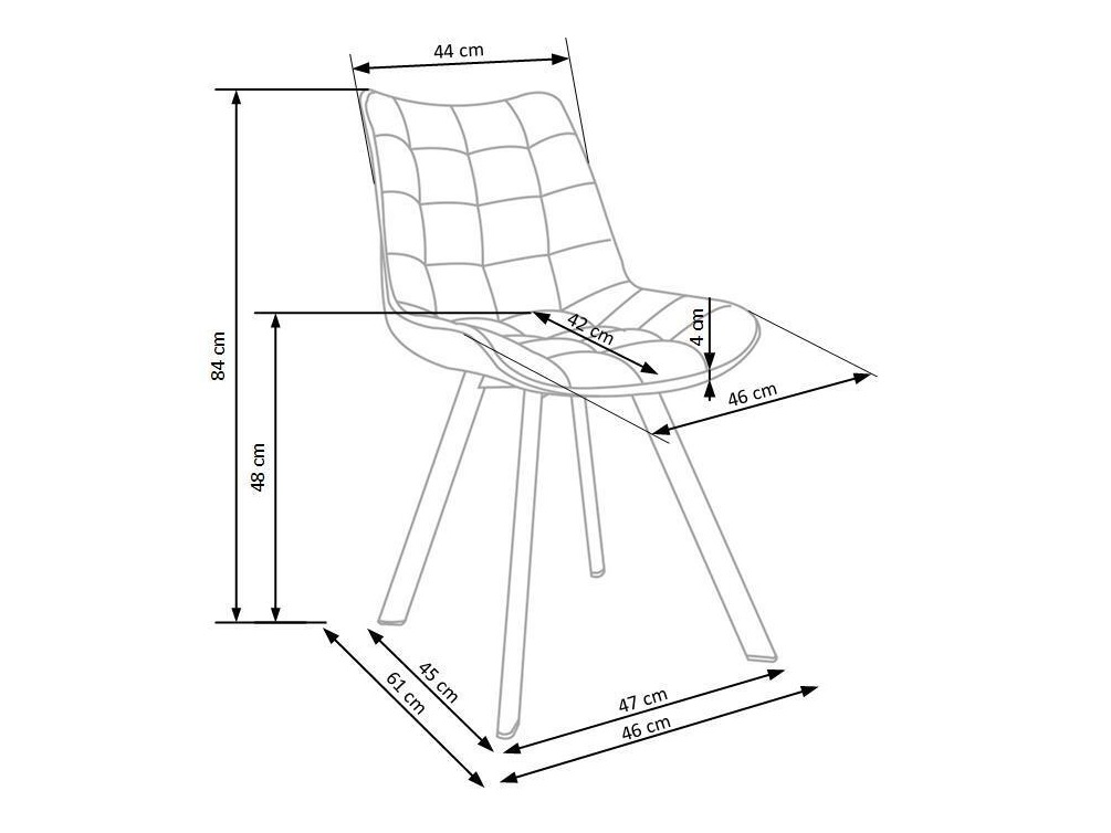 Szék Houston 739 (Szürke + Világosbarna)