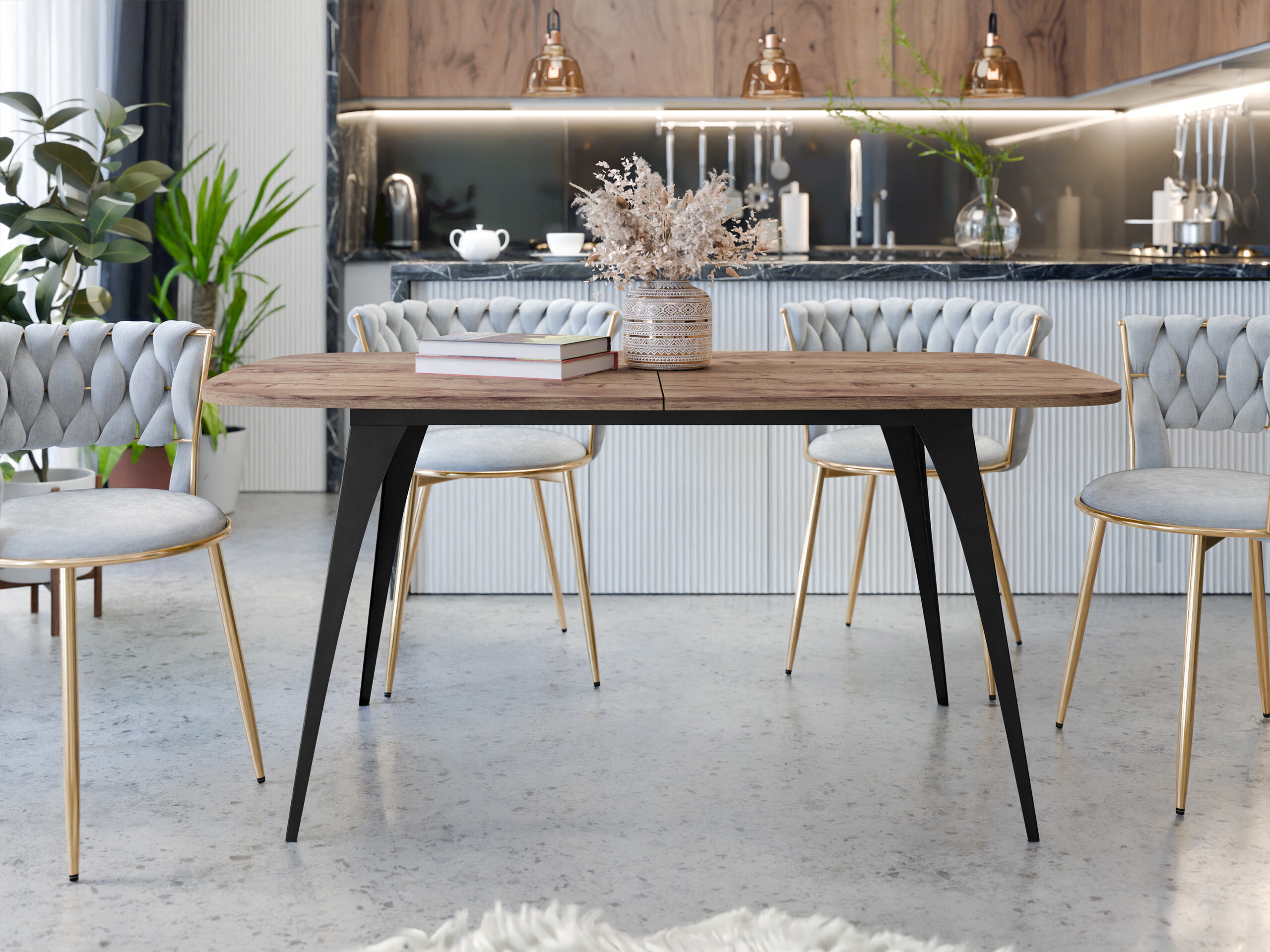 Asztal Oswego 131 (Kézműves aranytölgy)