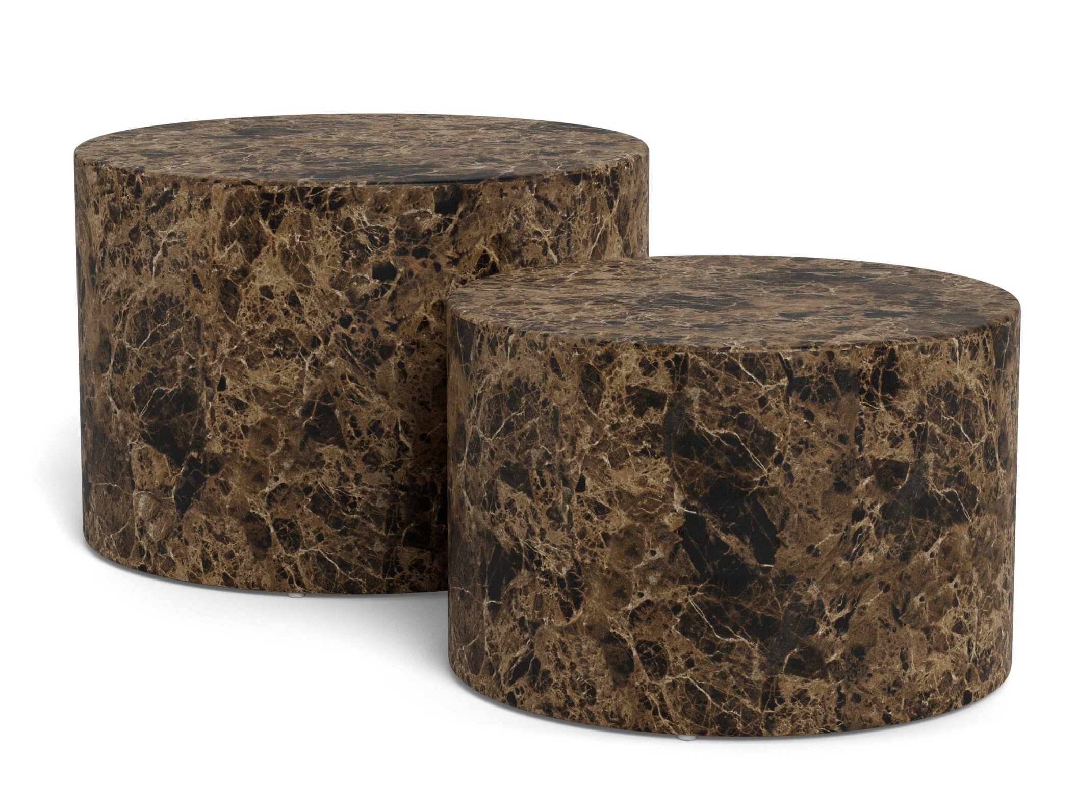 Dohányzóasztal szett Norsica 800 (Barna márvány)