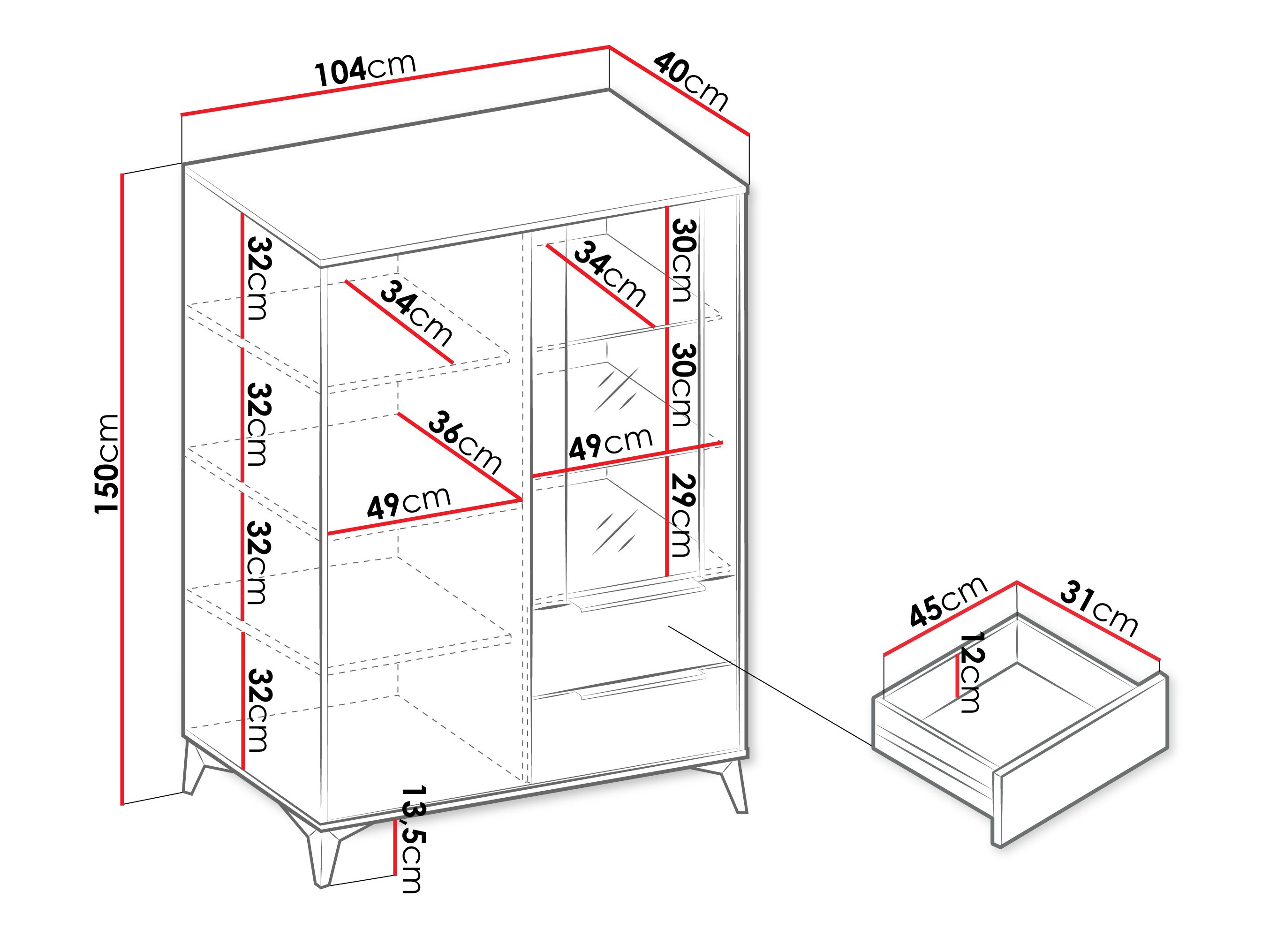 Könyvespolc Comfivo Citrus V