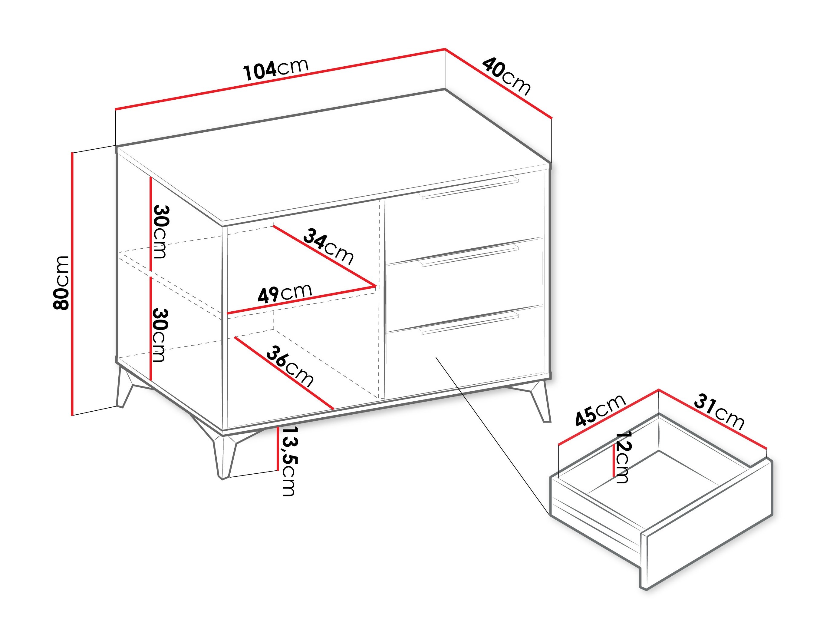 Komód Comfivo Enoteo 100