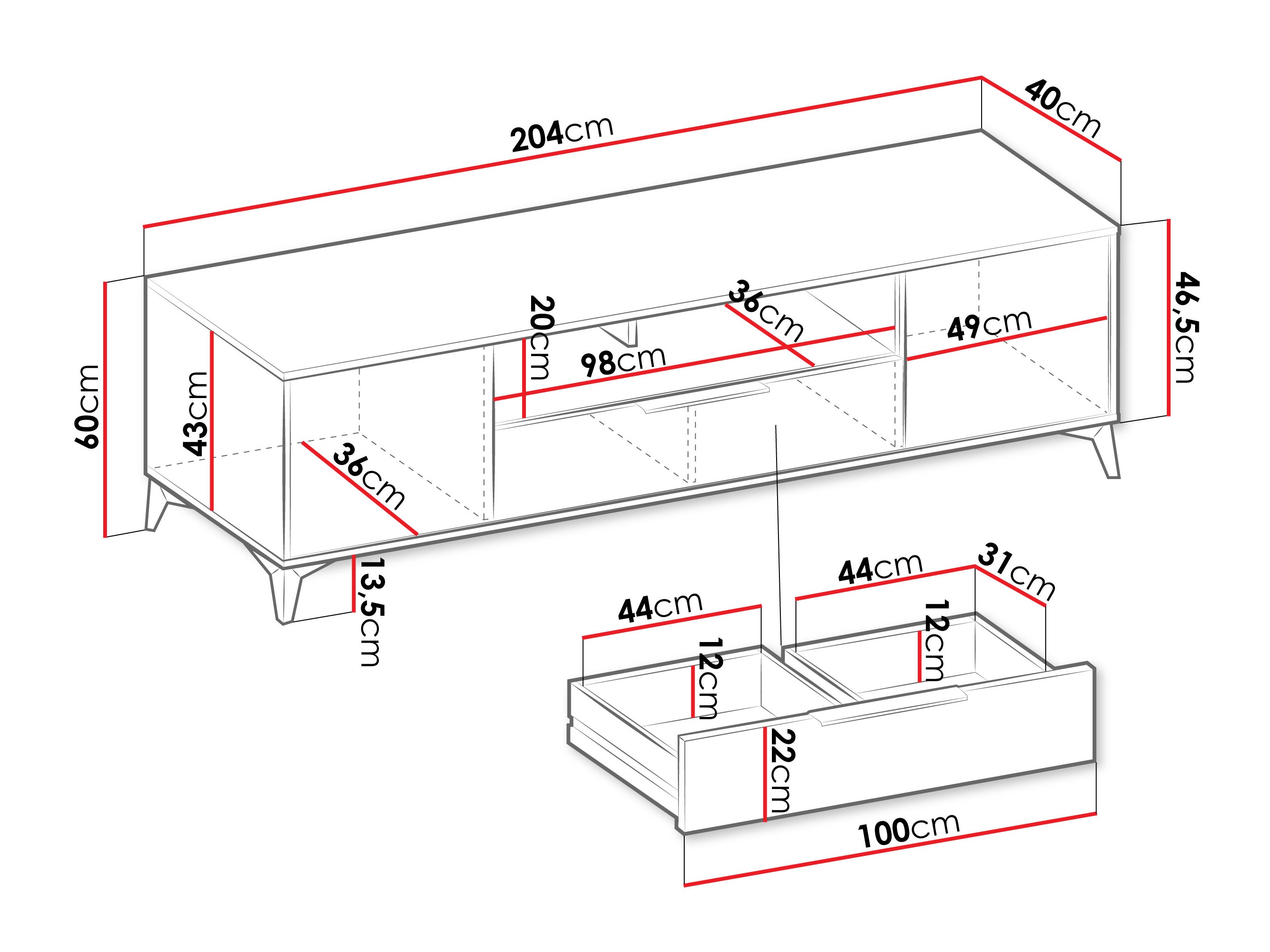 TV-állvány Comfivo Enoteo 106