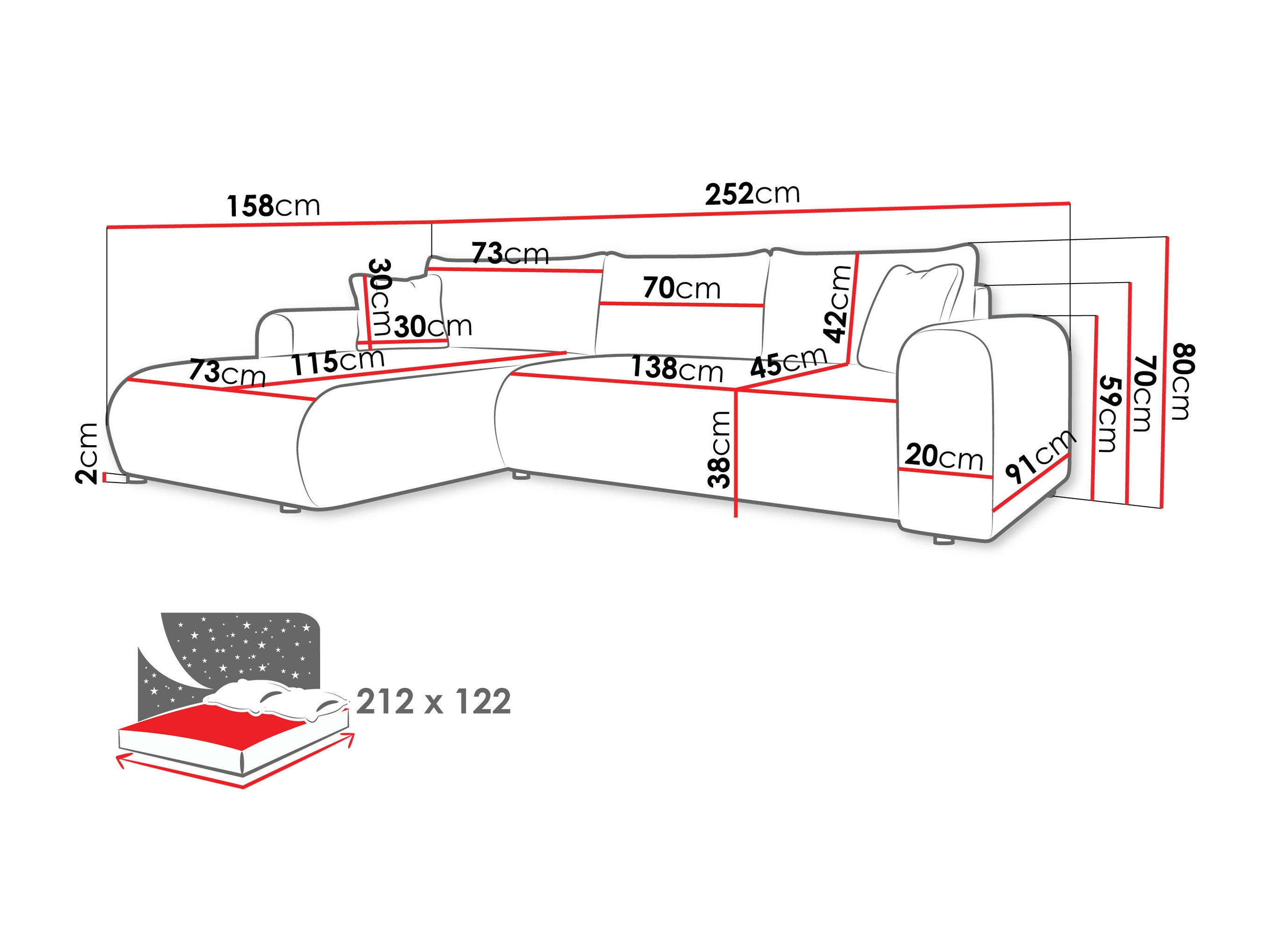 Sarokkanapé Comfivo Labor (Taro 01)