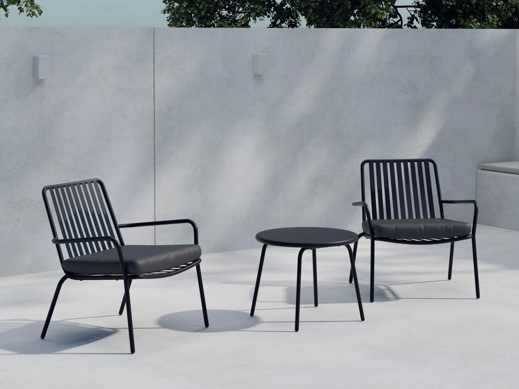 Erkélybútor-készlet Dallas 5190 (Fekete)