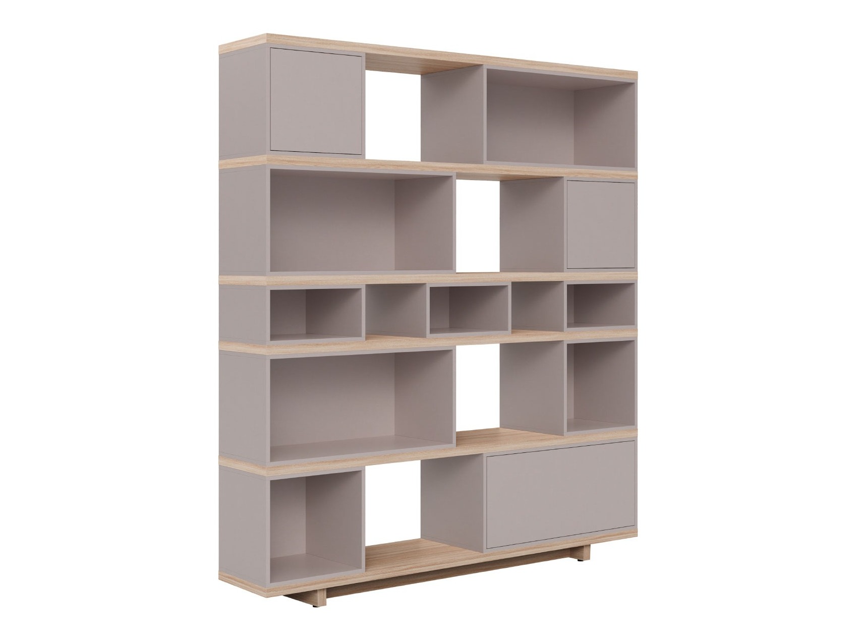 Könyvespolc Valdosta 107 (Szürkés bézs + Akác)