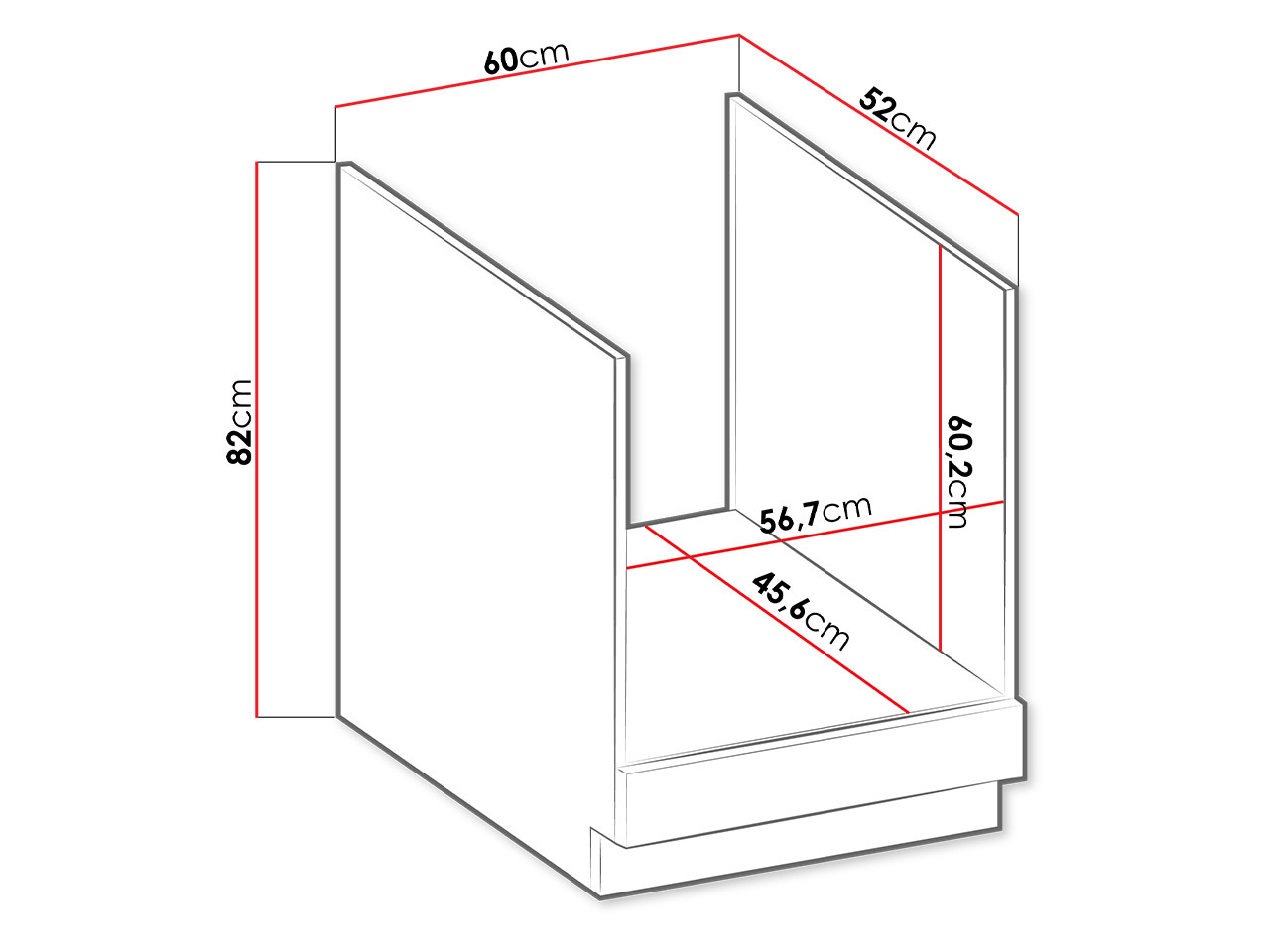 Moduláris szekrény beépített készülékekhez Retro Grey 109