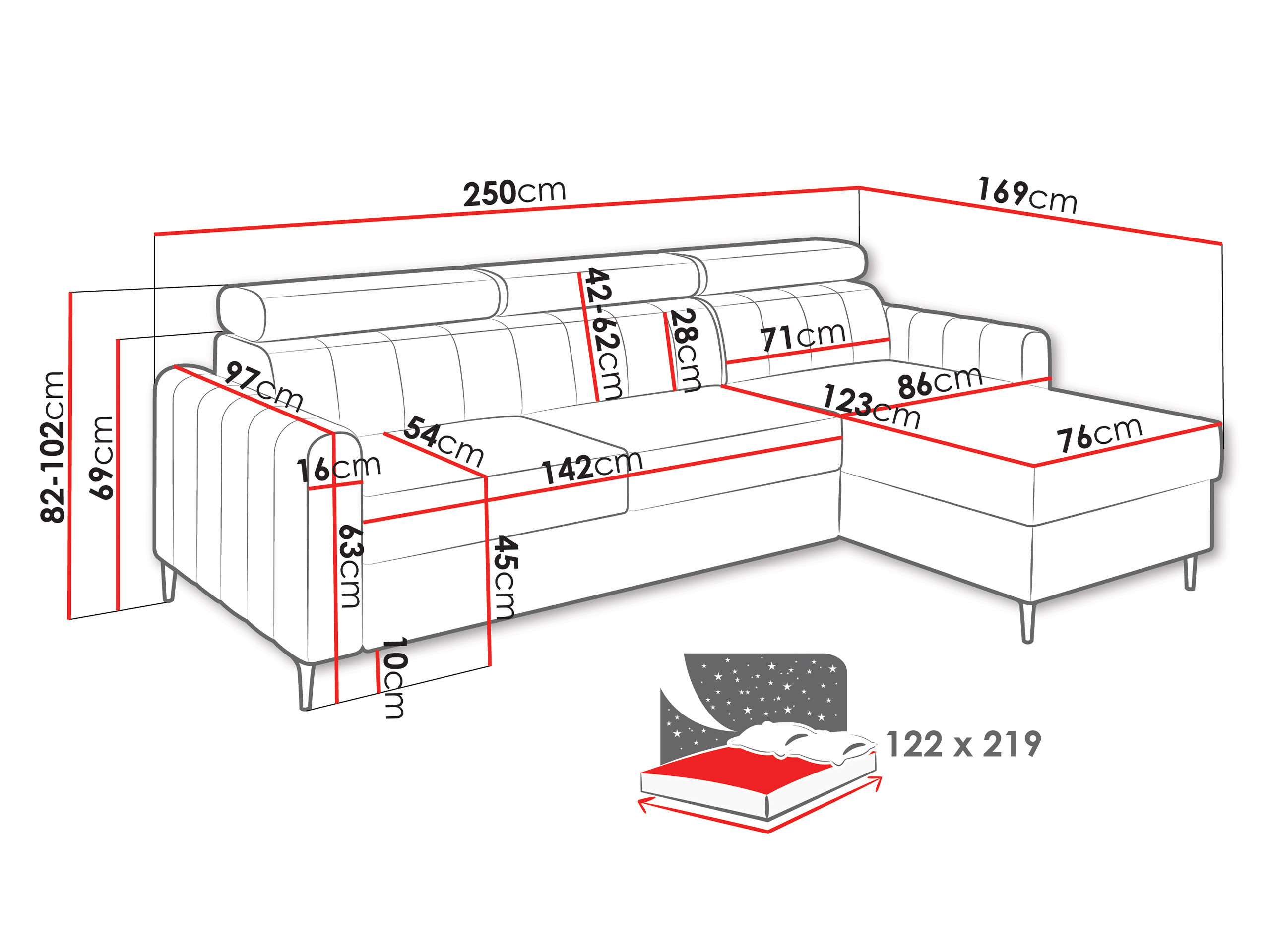 Sarokkanapé Stonecrest 111 (Cruz 79)