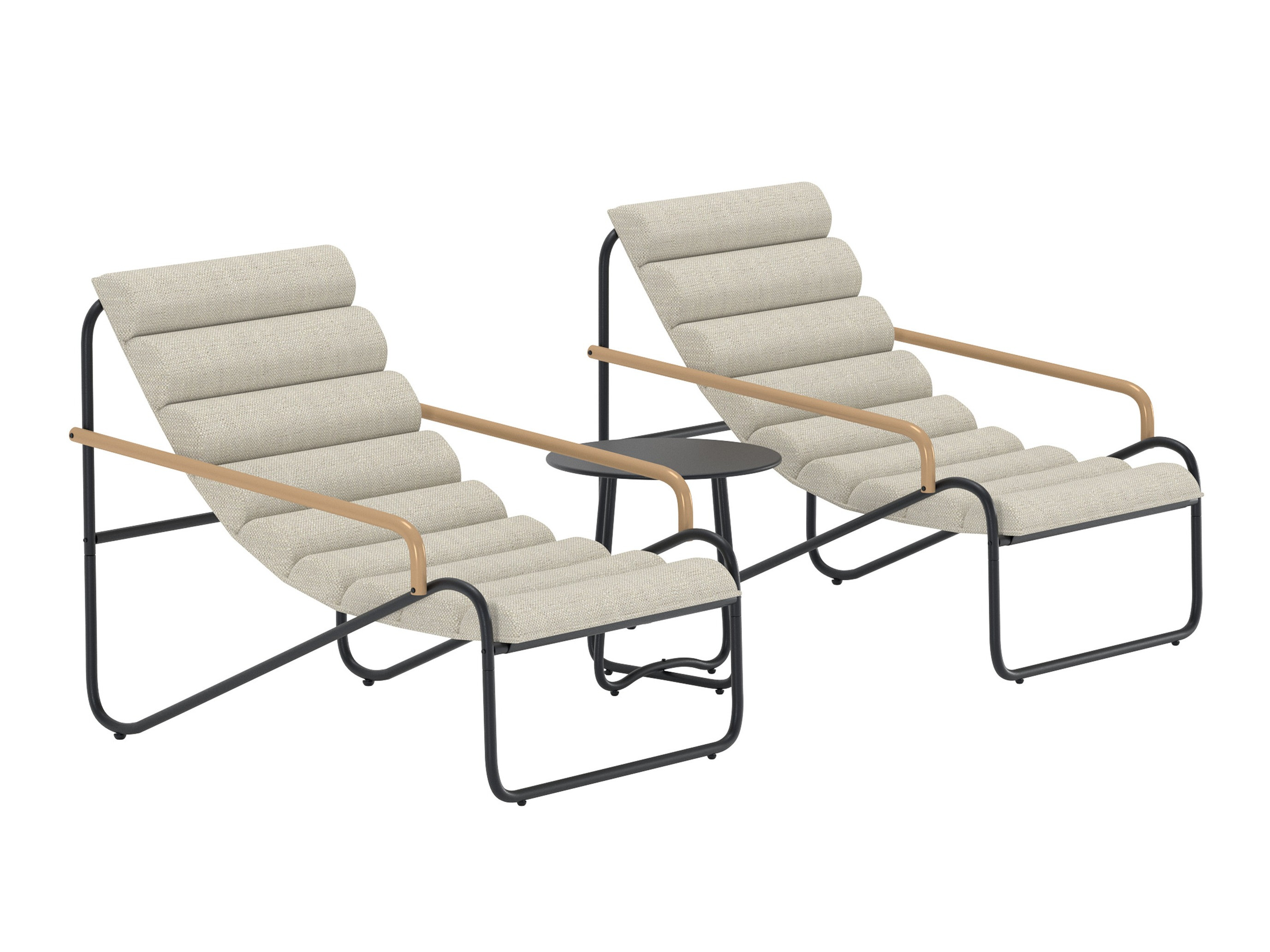 Erkélybútor-készlet Dallas 5194 (Fekete)