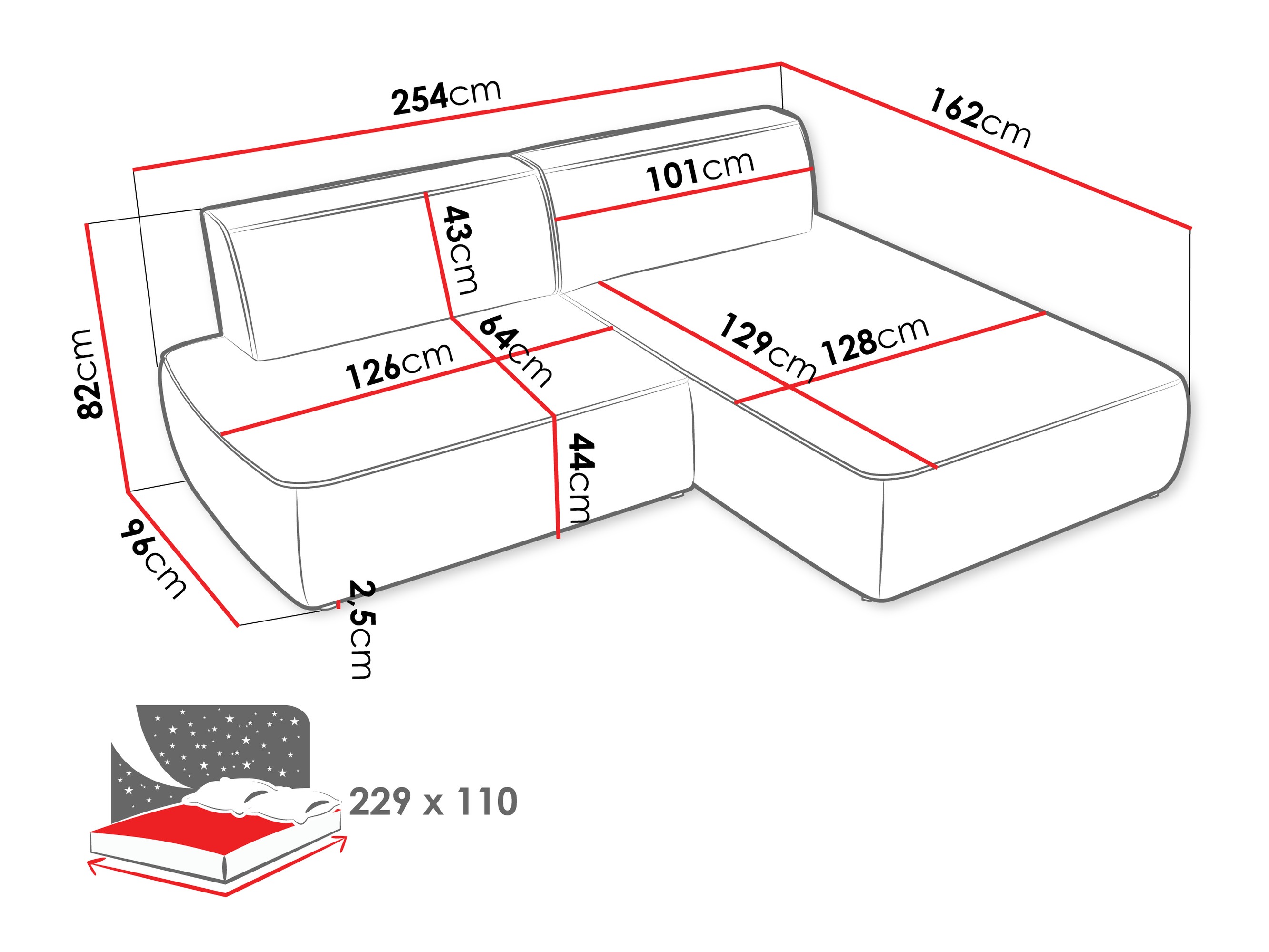Sarokkanapé Comfivo Soror (Velo 621)