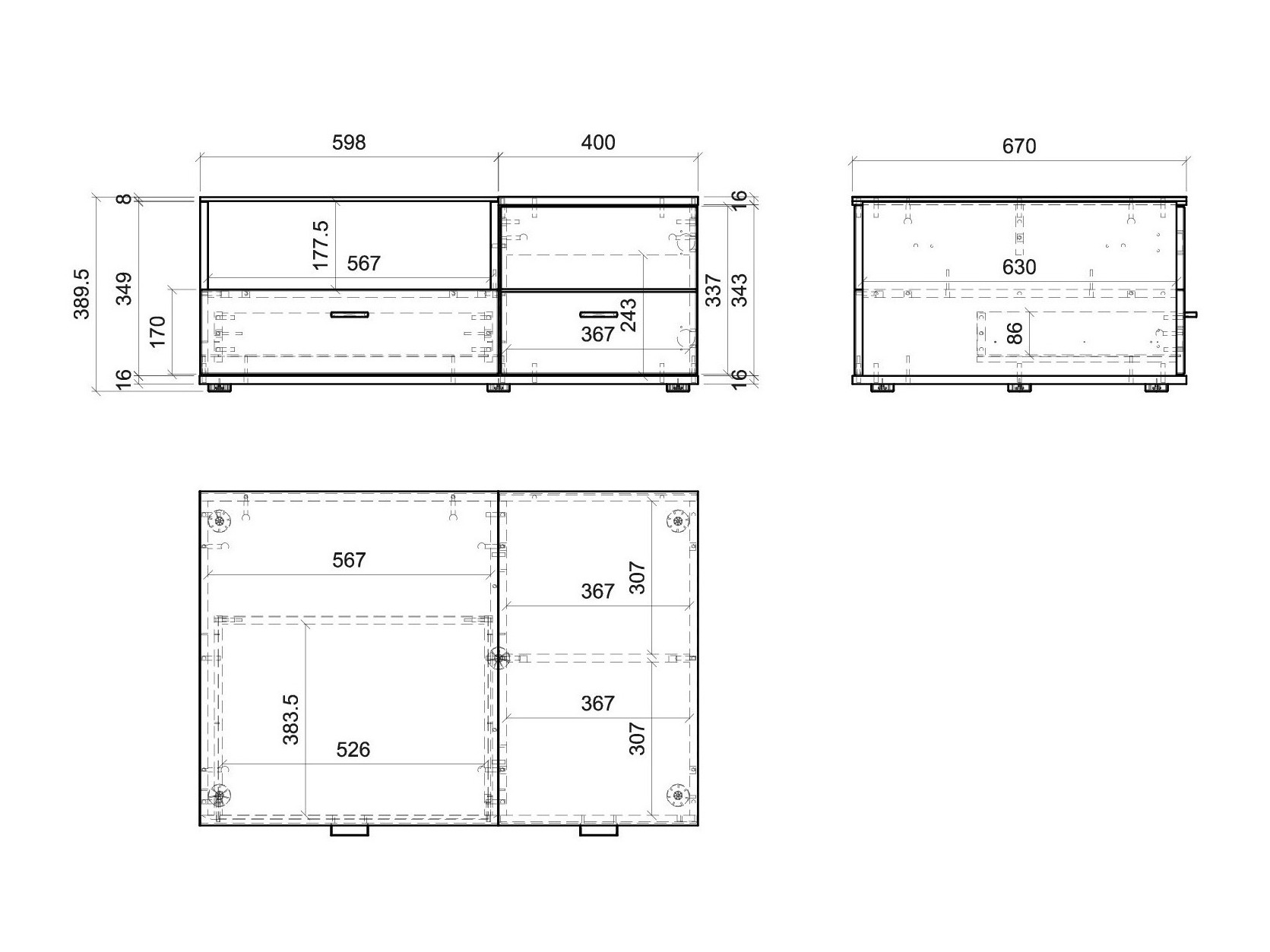 Dohányzóasztal Alnue 106