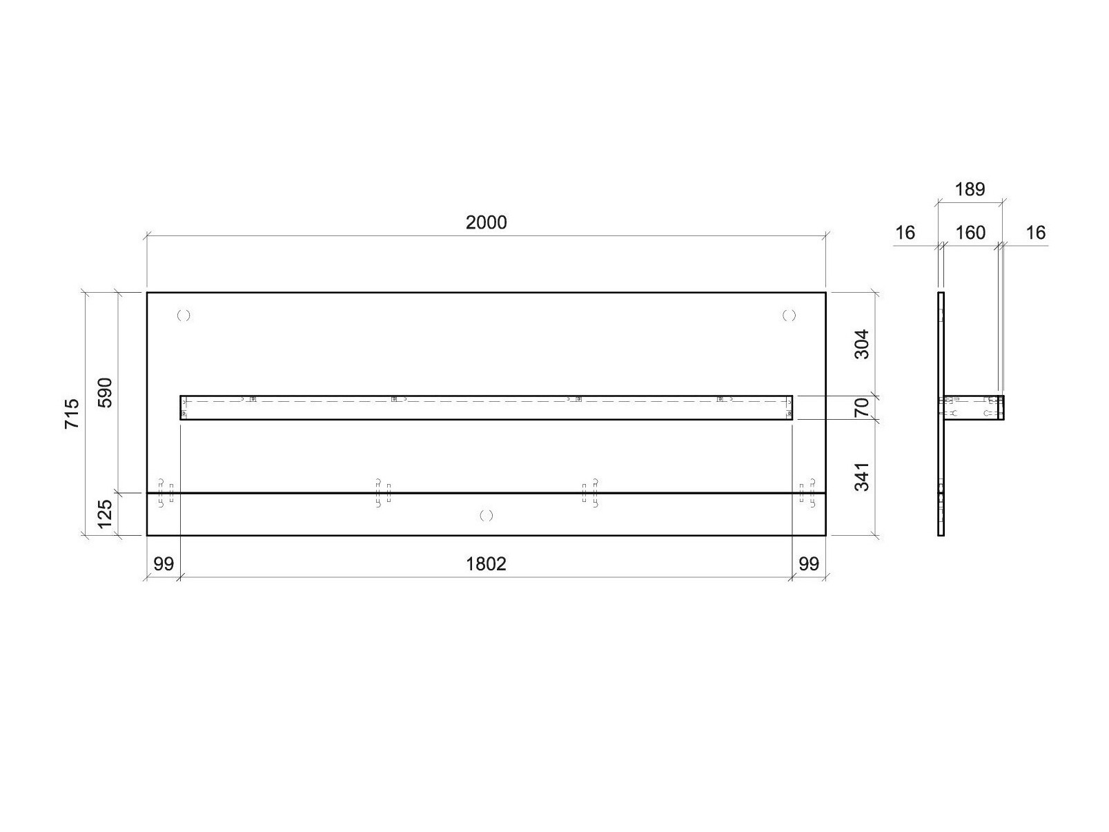 Fali polc Balelbu 109