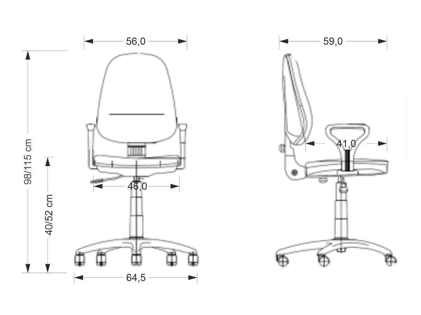 Irodai szék Houston 152 (Fekete)