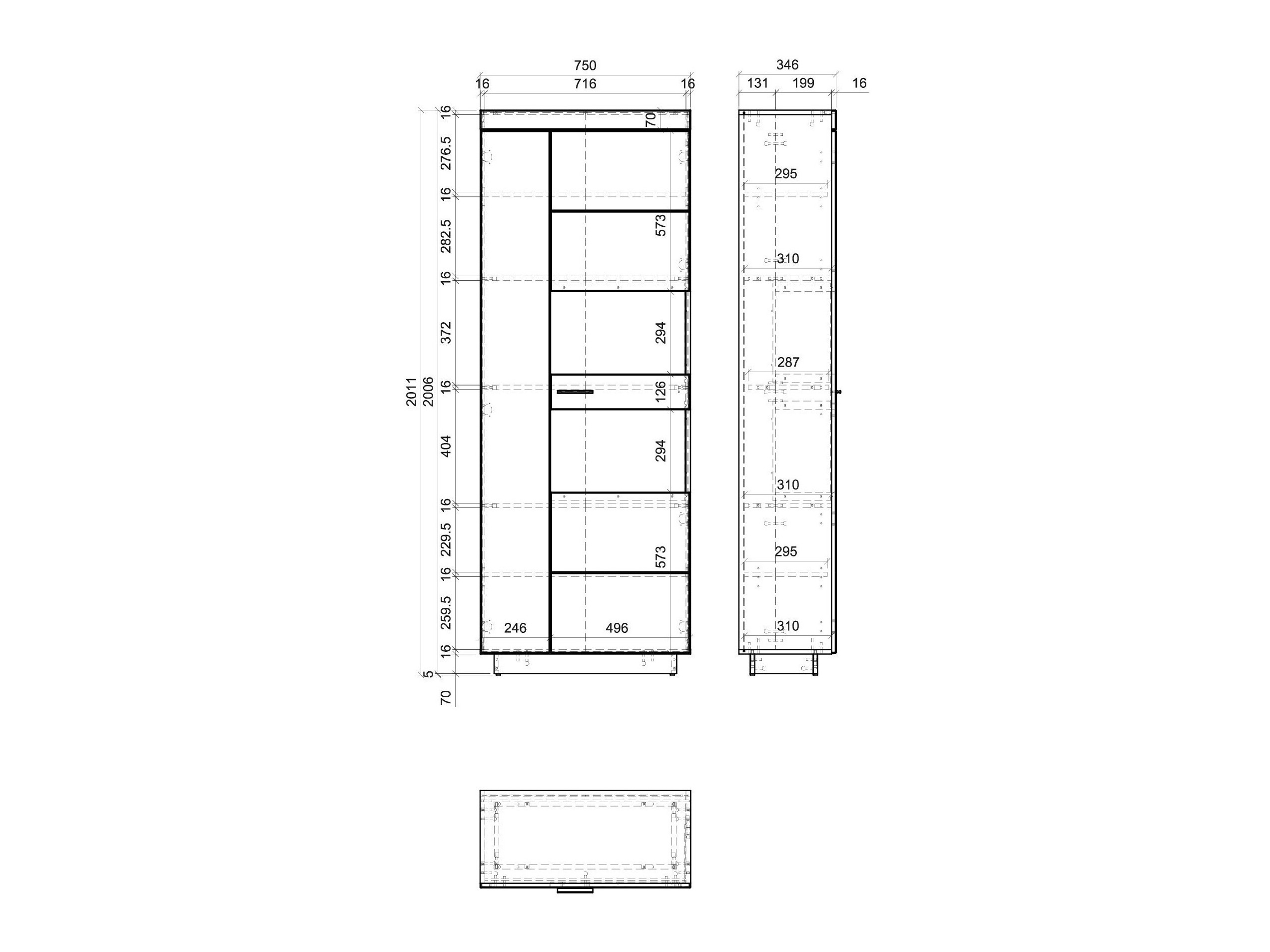 Könyvespolc Balelbu 105