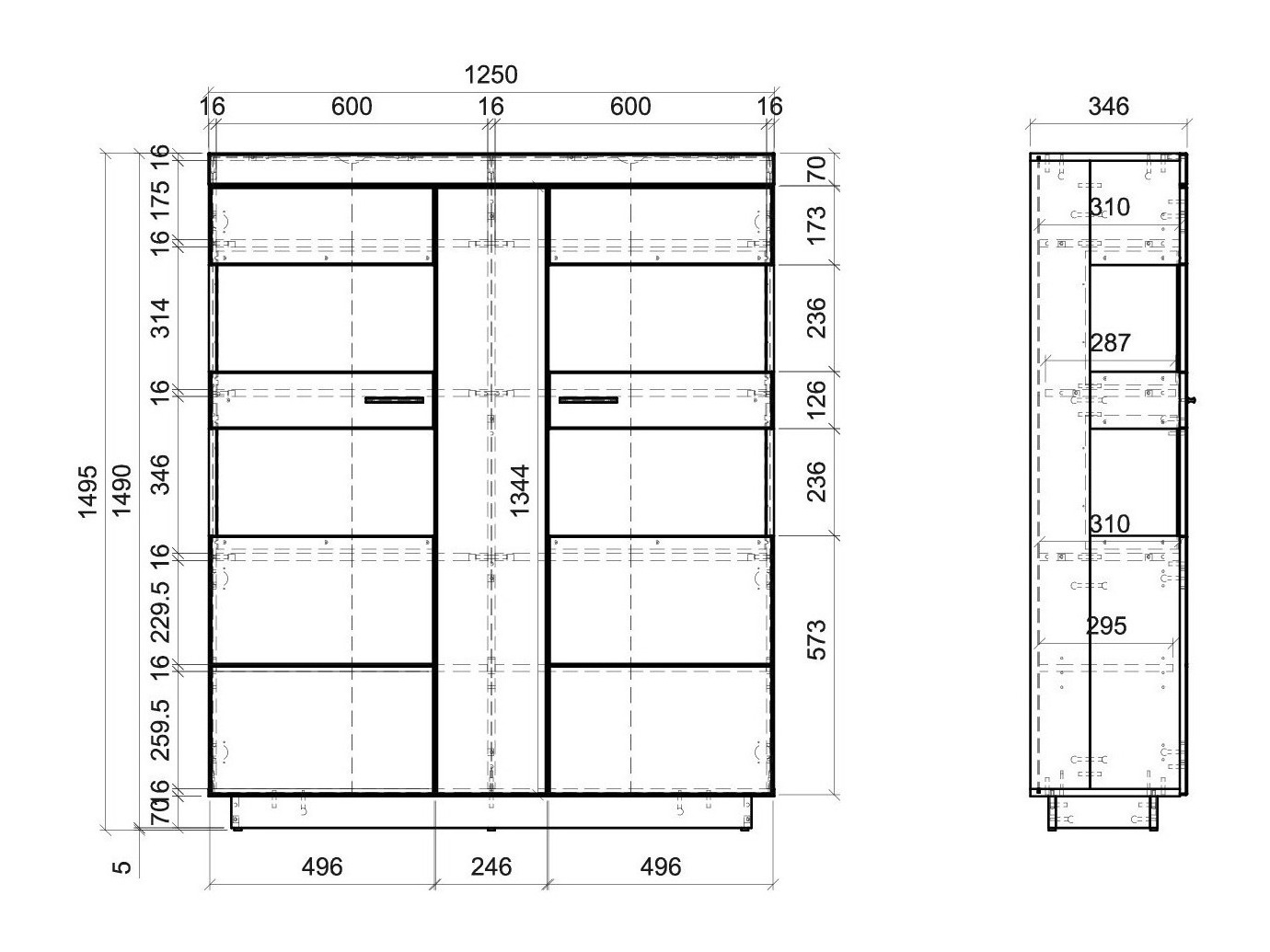 Könyvespolc Balelbu 106