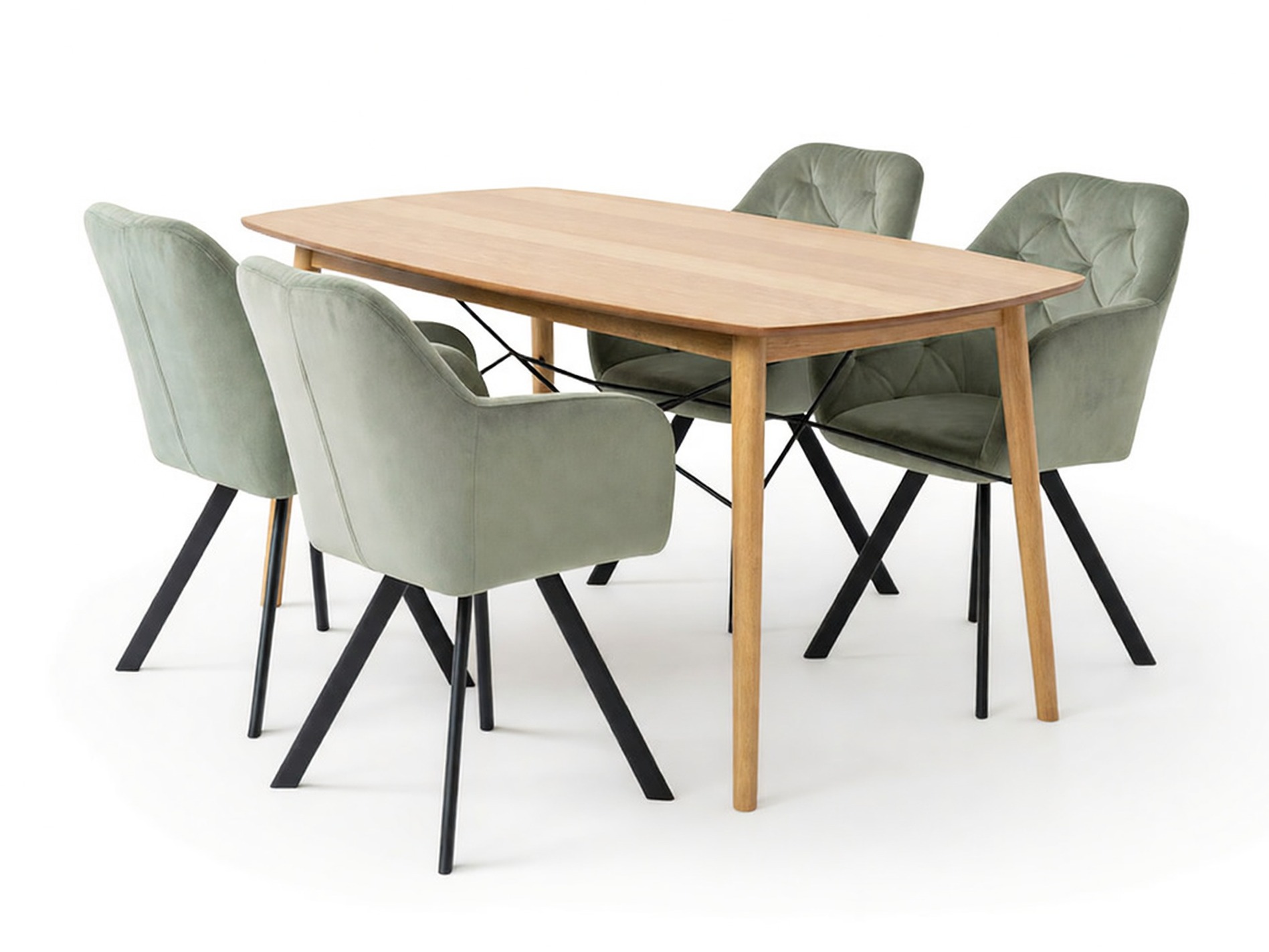 Étkezőgarnitúra Norsica Daltea 117 (Bézs + Fekete)