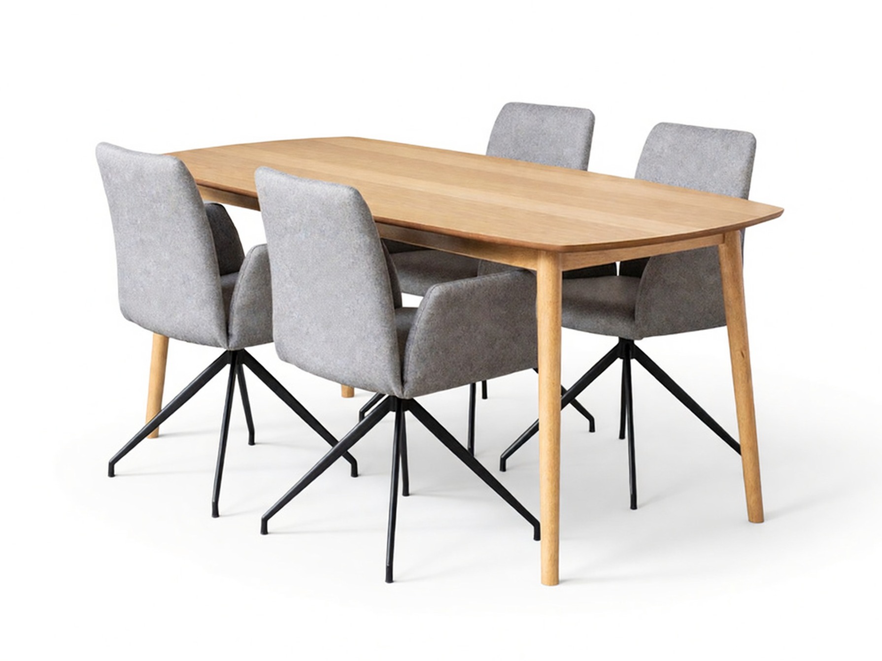 Étkezőgarnitúra Norsica Daltea 118 (Szürke + Fekete)