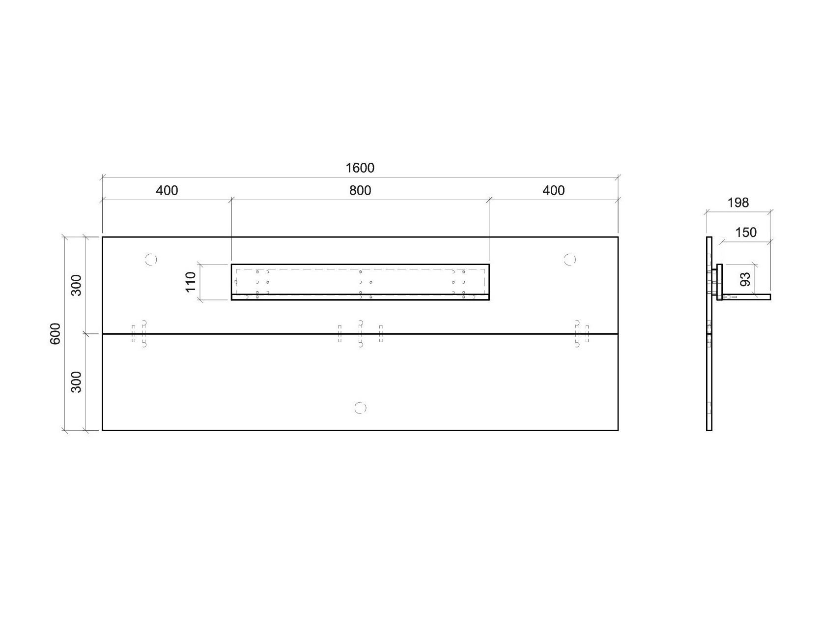 Fali polc Salsalo 108