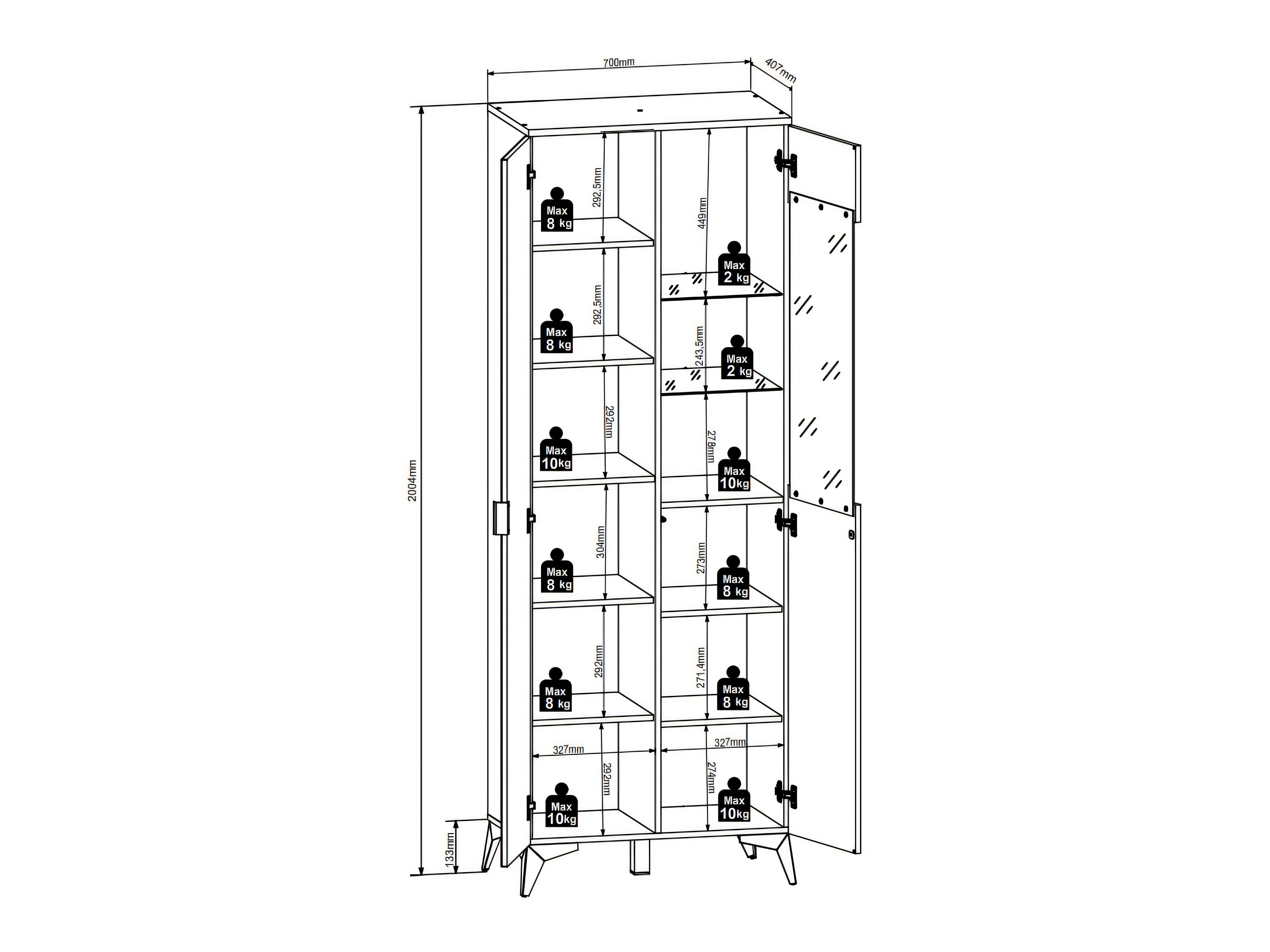 Könyvespolc Ruvmeli 107