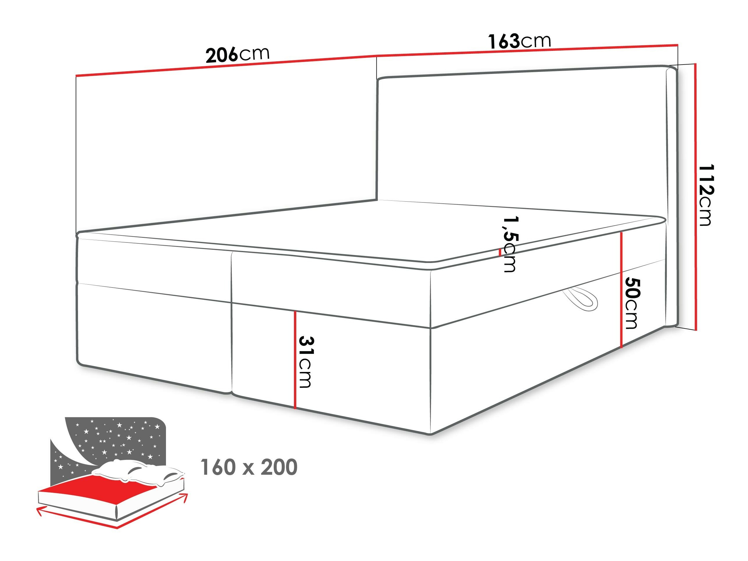 Kontinentális ágy SH11444