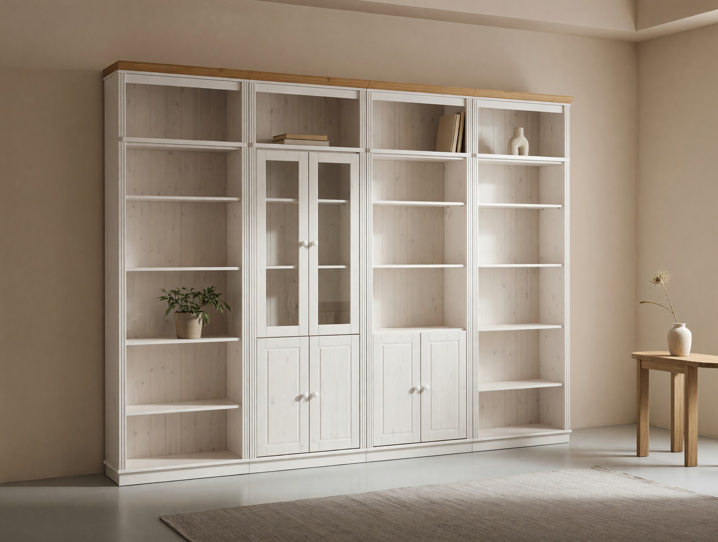 Polc szett Saltoro 112 (Fehér + Mézes tölgy)