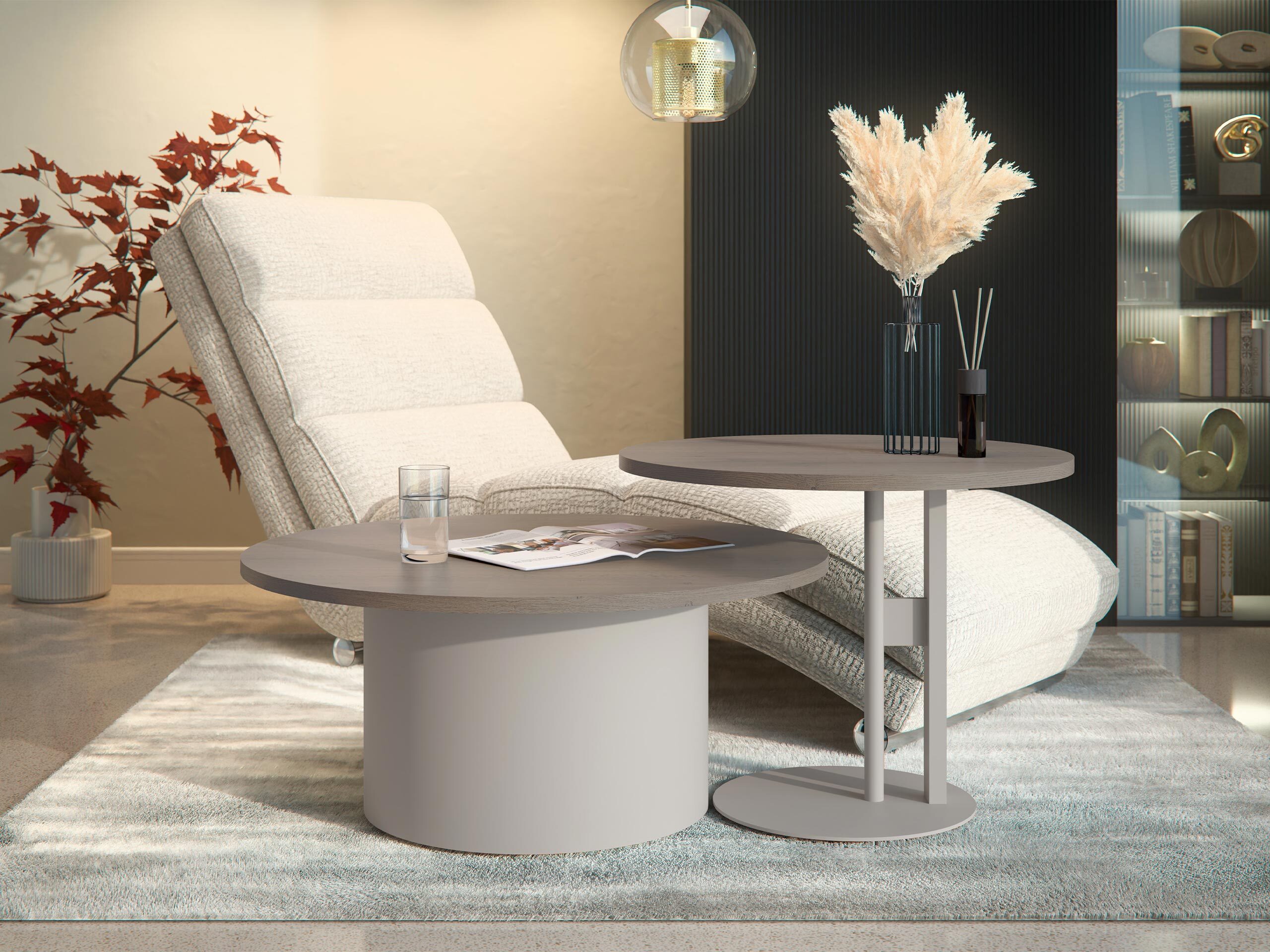 Dohányzóasztal szett Oswego 160 (Tölgy)